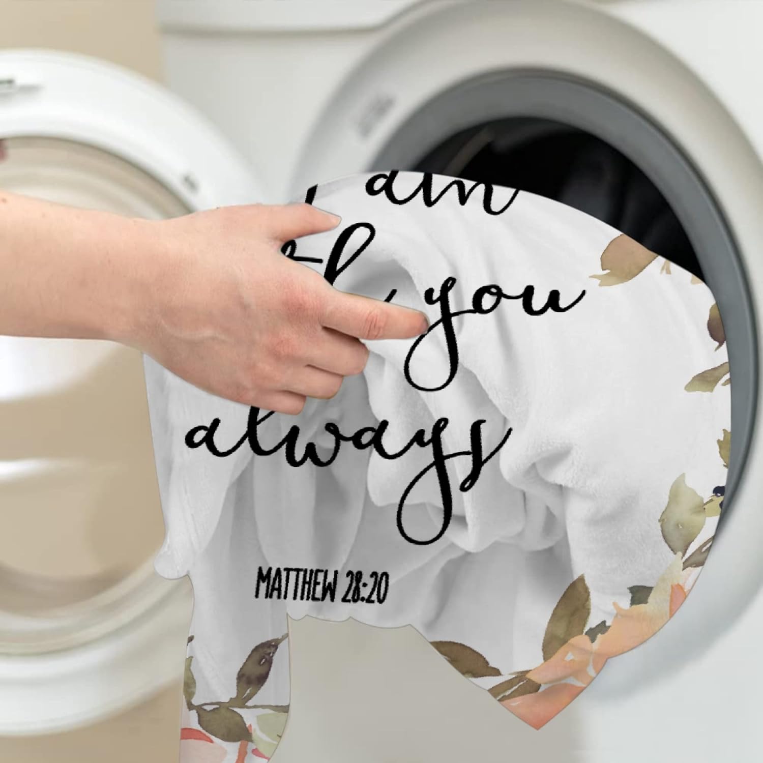 Briizy Manta de versículo bíblico  Manta con texto en inglés “I Am with You Always  Manta de oración cálida y esponjosa con las Escrituras para