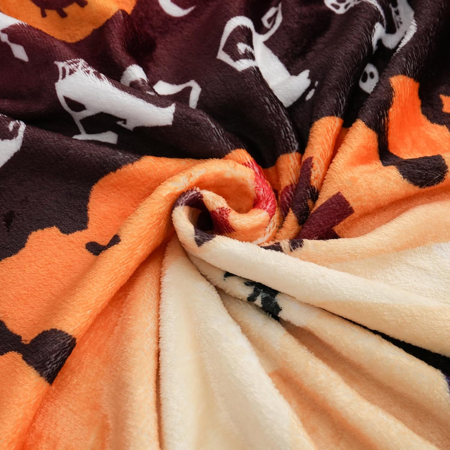 NeoHundreds Mantas de Halloween para cama, decoración interior del hogar, manta de vellón de terciopelo suave y acogedora, franela de microfibra,