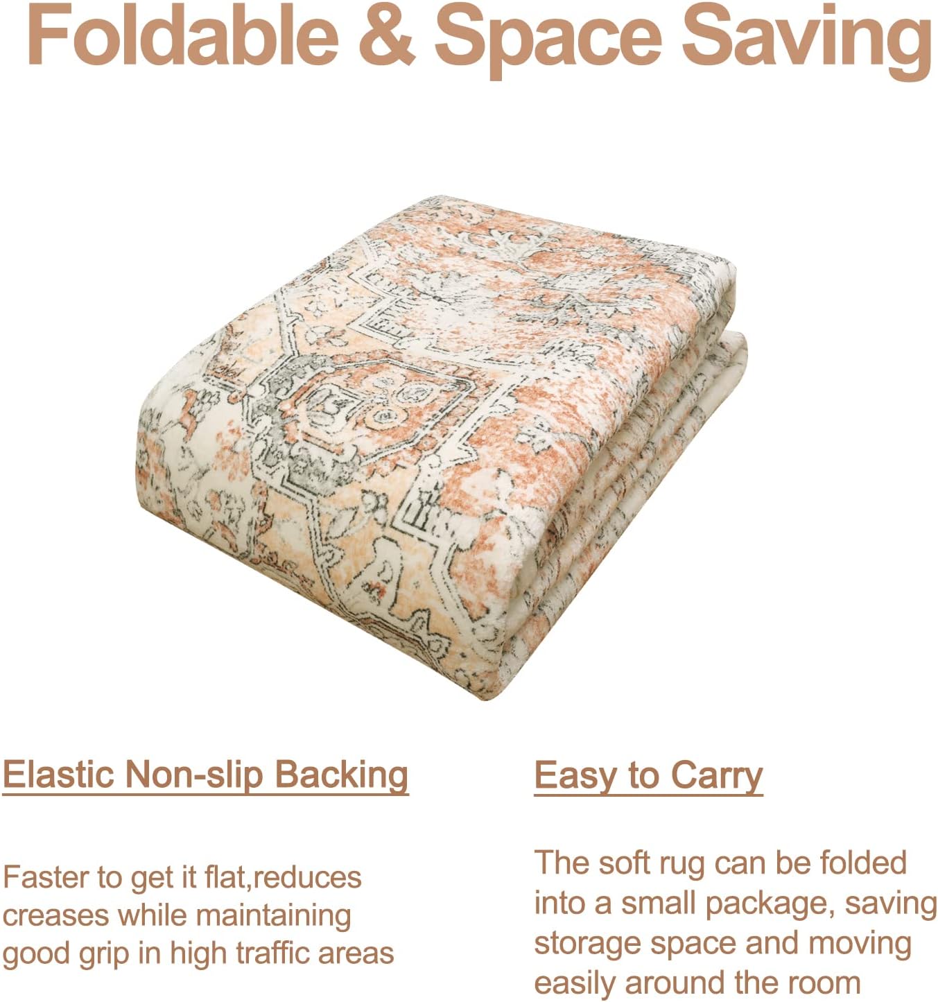 Alfombra lavable de 3 x 5 pies, antideslizante para interiores, para la entrada y la cocina, tapete con estampado floral de pelo bajo, alfombra
