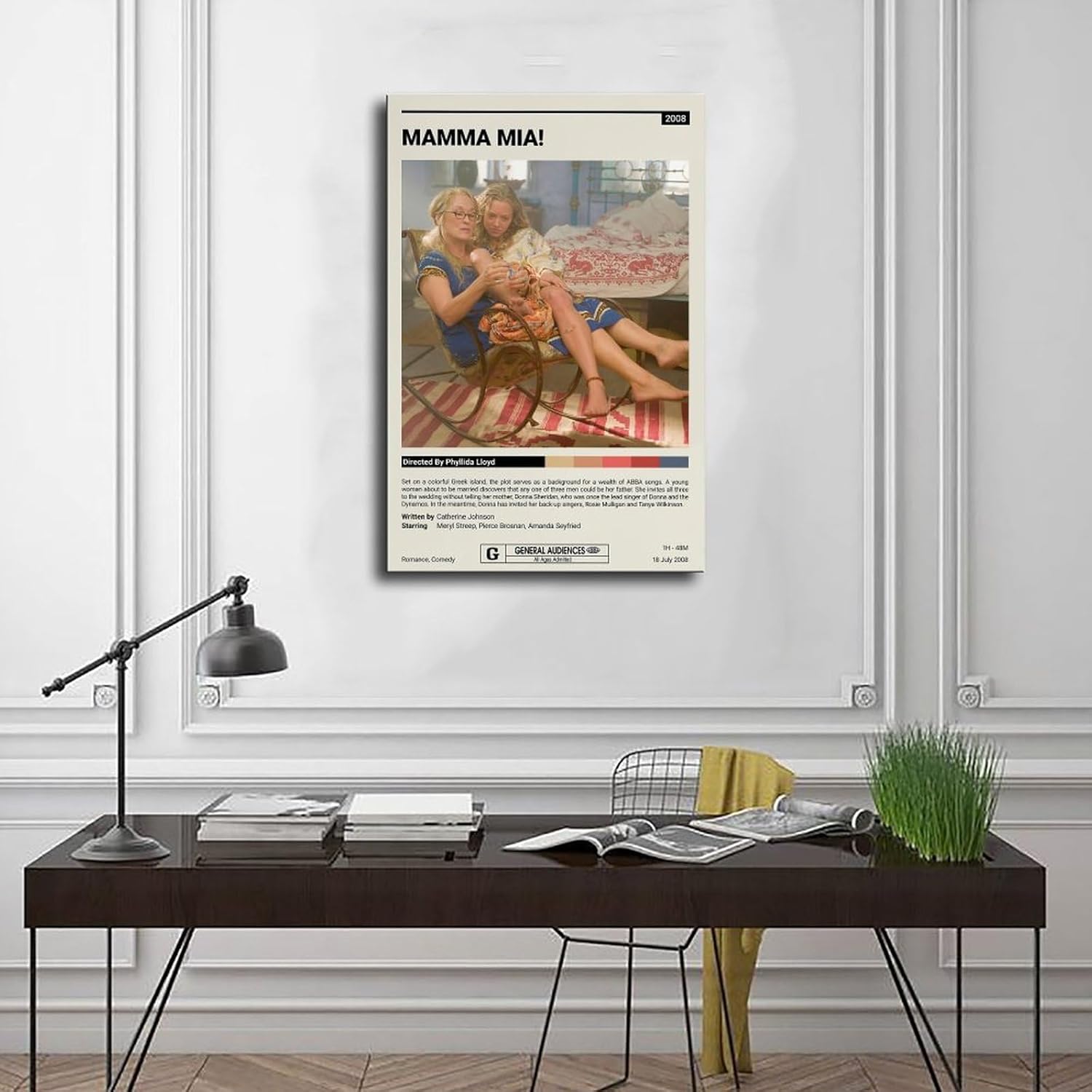 shitou Póster clásico retro de película de Mamma Mia! – Póster de lienzo para decoración de pared, decoración estética de habitación, regalos sin