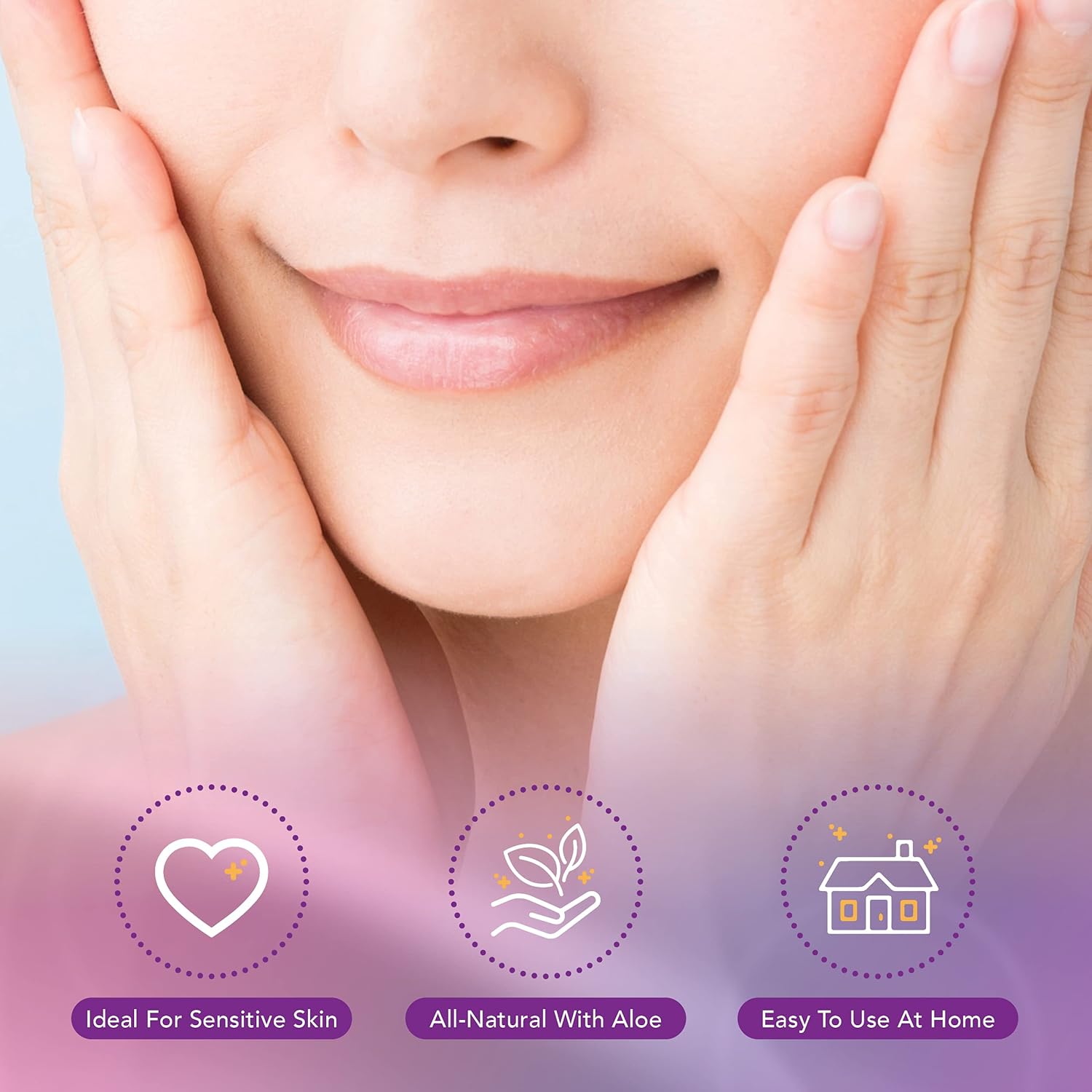 Hair Off Limpiador facial  Removedor de vello facial sin dolor y sin químicos y exfoliante facial suave  Borrador de pelo para retrasar el