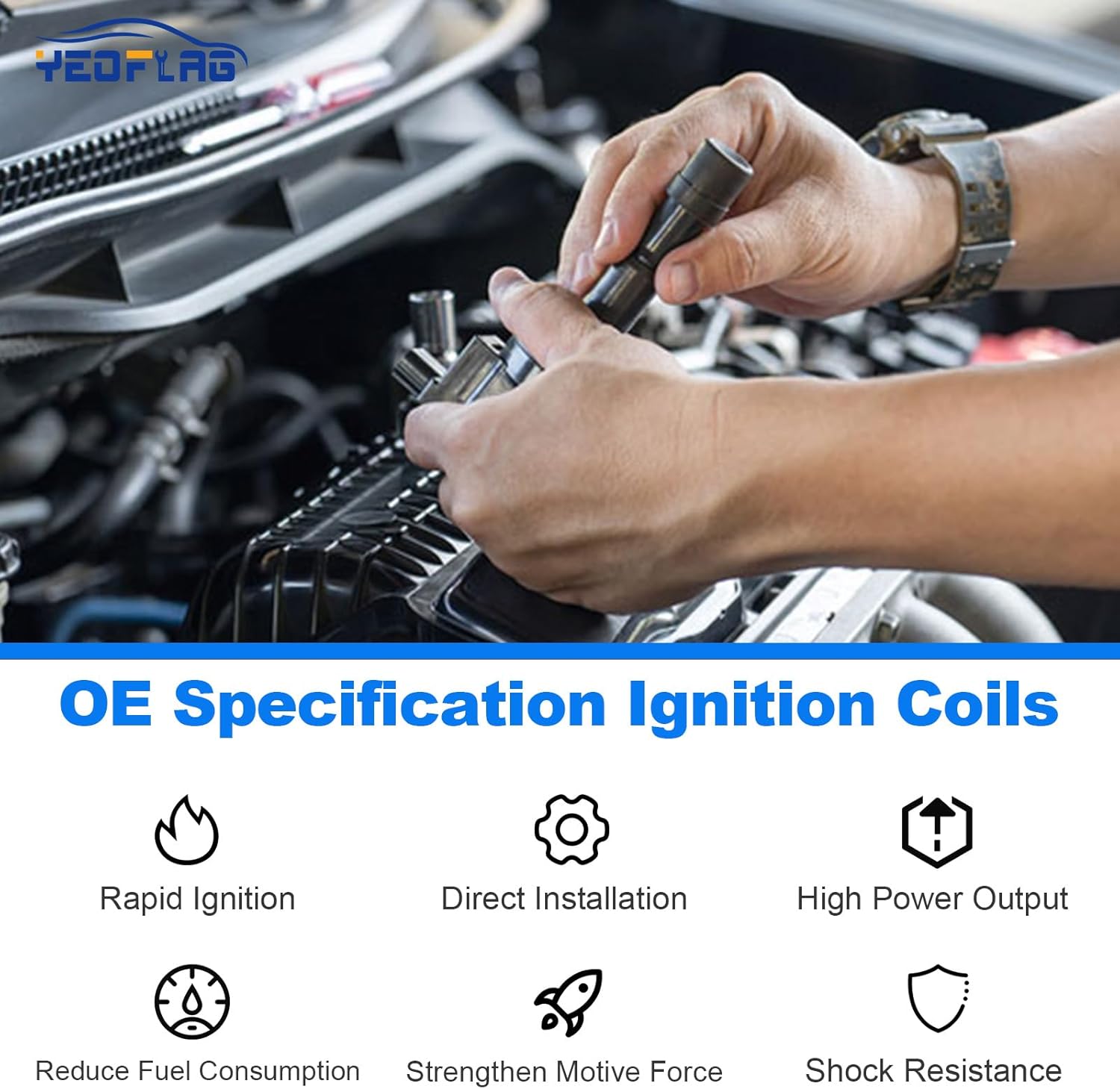 Paquete de 4 bobinas de encendido UF596 compatibles con Lexus CT200H Scion xD Toyota Corolla Matrix Prius Coil Reemplazo para C1714 UF619