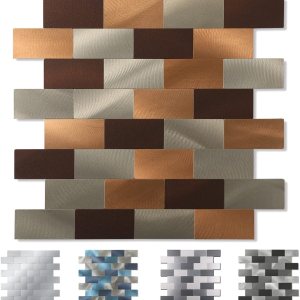 Yipscazo – Salpicaduras de azulejos de acero inoxidable para pared de cocina Yipscazo – Salpicaduras de azulejos de acero inoxidable para pared de cocina