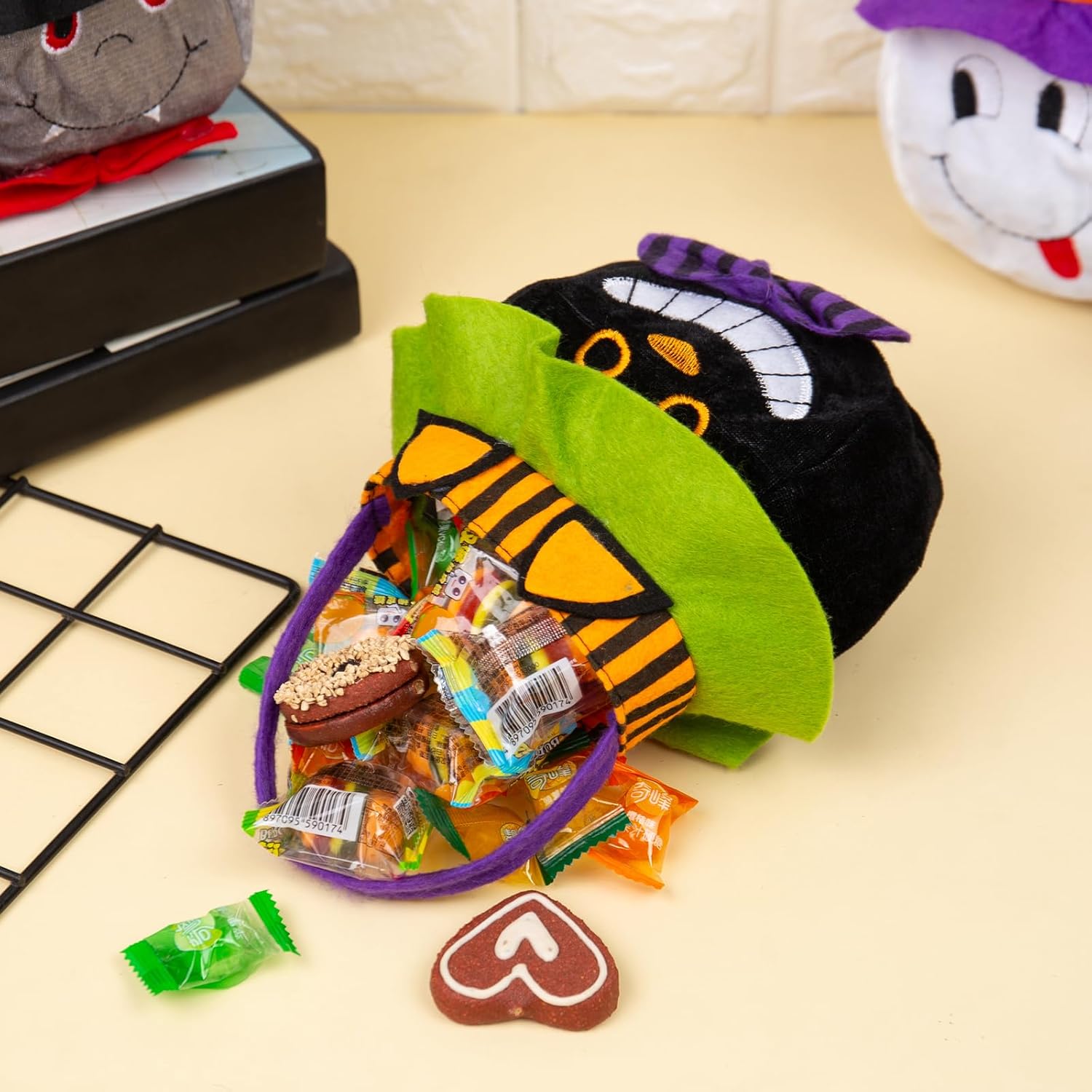 Bolsas de golosinas de Halloween personalizadas con nombre personalizado para Halloween, bolsas de golosinas para dulce o truco, bolsas de