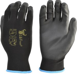 12 pares de guantes de trabajo para hombre, guantes de agarre ligeros para el trabajo, disponibles en 4 tamaños, guantes recubiertos de goma de 12 pares de guantes de trabajo para hombre, guantes de agarre ligeros para el trabajo, disponibles en 4 tamaños, guantes recubiertos de goma de