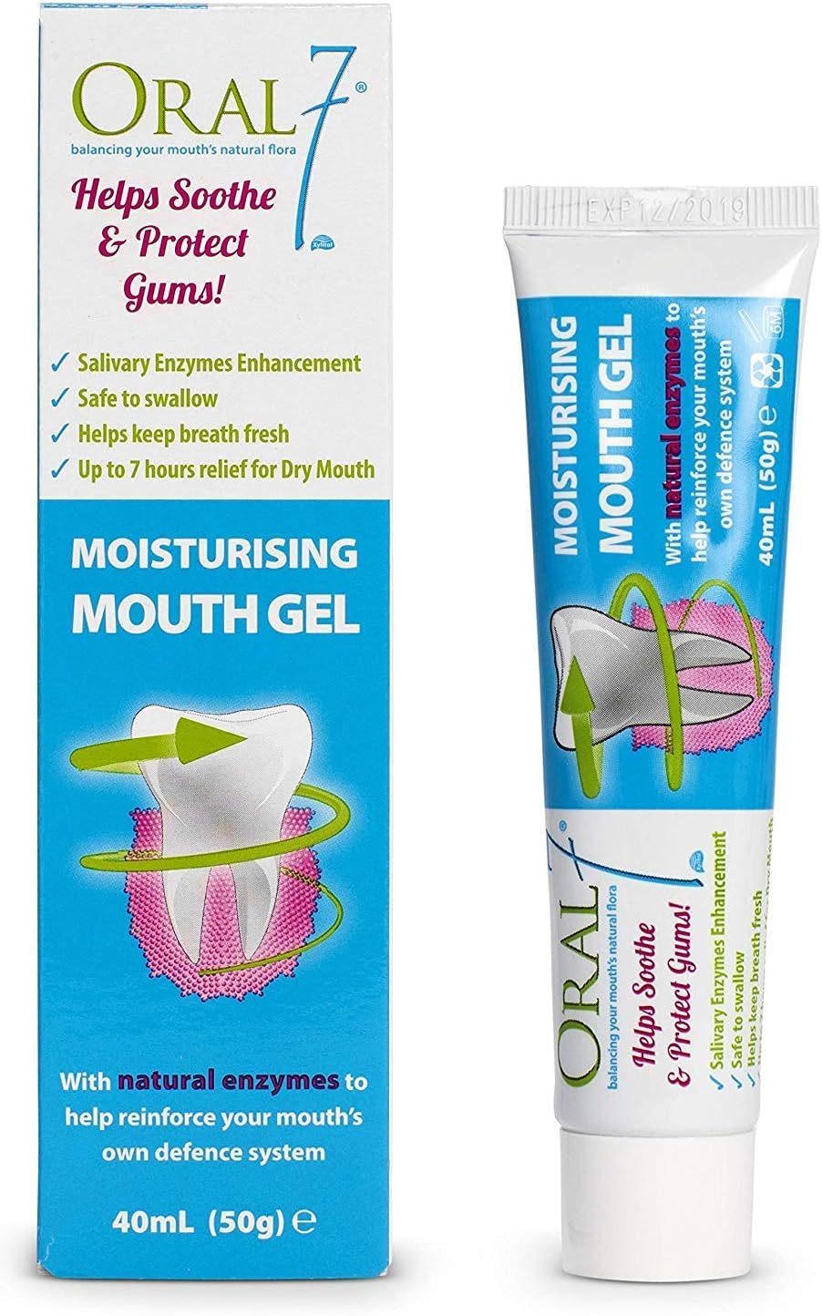 Gel hidratante para la boca seca que contiene enzimas, calma y protege las encías, alivio duradero de la boca seca, promueve la salud de las encías