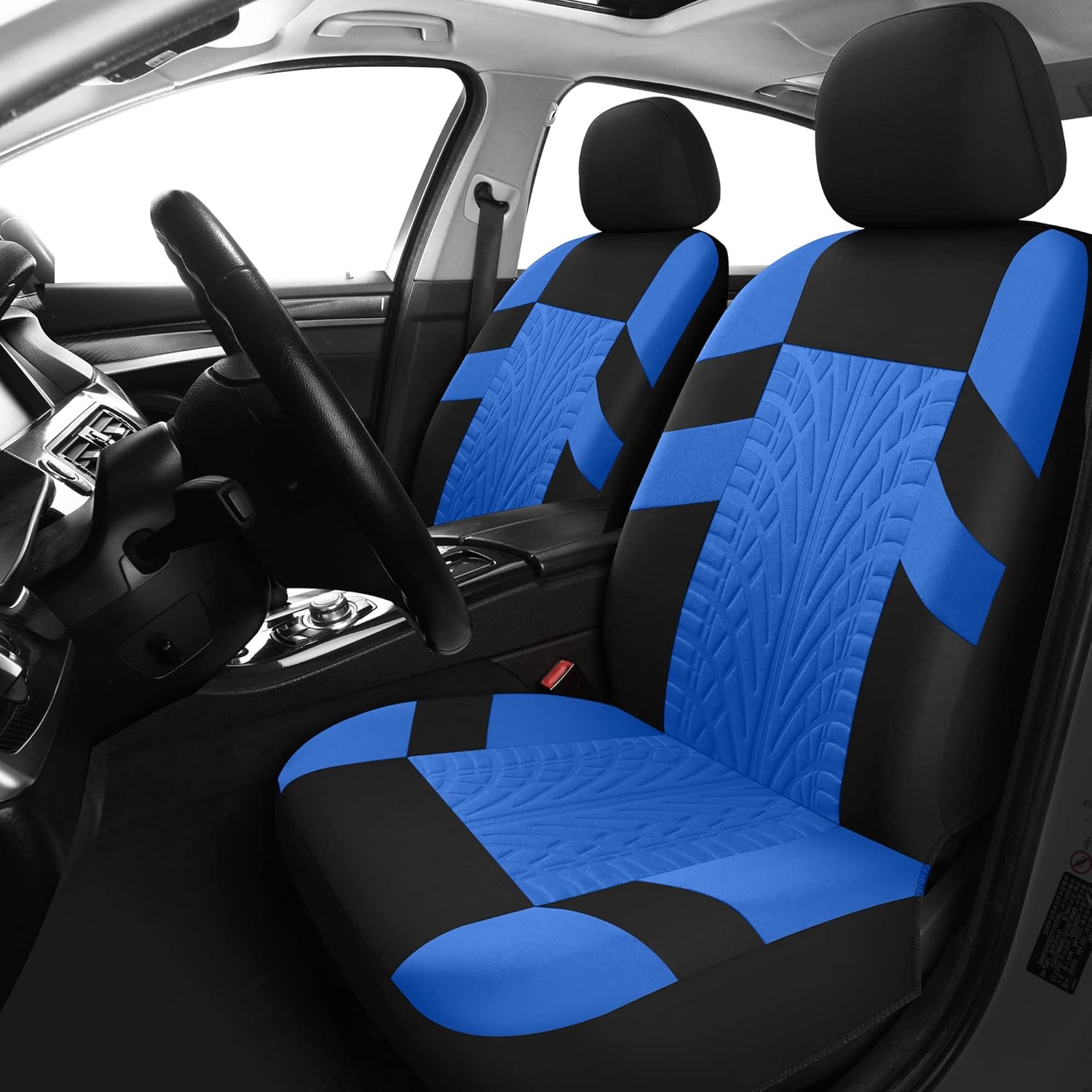 Juego completo de fundas de asiento de automóvil, fundas de asiento delantero y fundas de asiento trasero dividido para automóvil, fundas