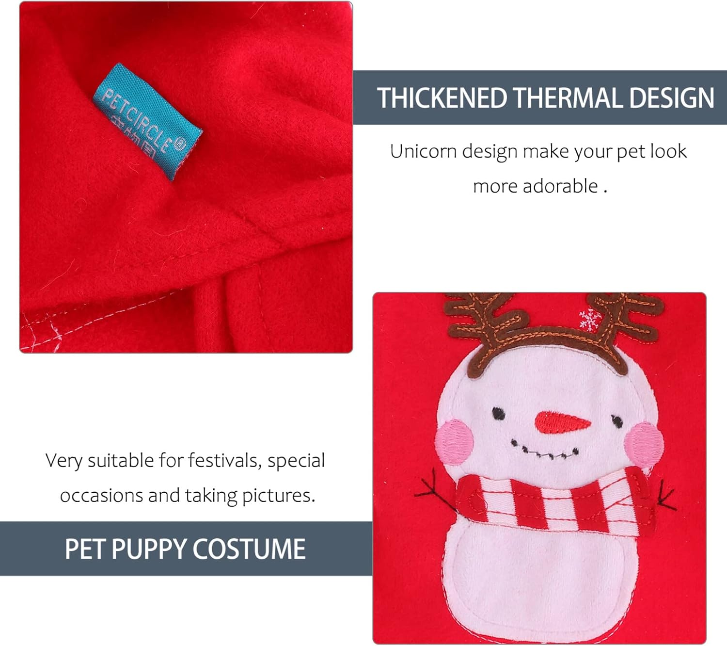 POPETPOP Vestido de Navidad para perro, falda de disfraz de Navidad para mascotas, ropa para perro, ropa de invierno cálido para perro, ropa de
