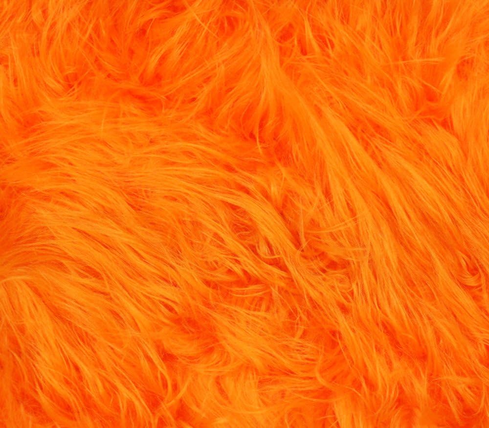 Tela de piel sintética de pelo largo Gorilla Orange  60 pulgadas de anchovendido por The Yard