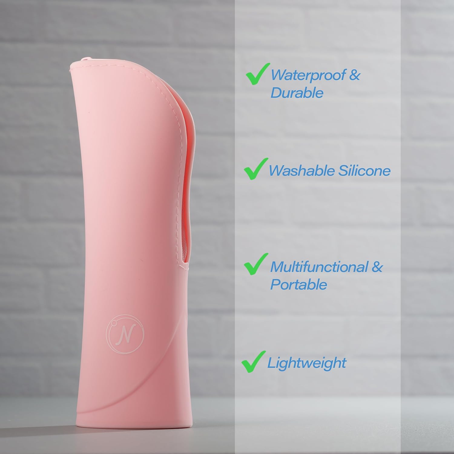 Soporte para brochas de maquillaje de viaje, soporte portátil de silicona con cremallera, organizador de herramientas de maquillaje para viajes y