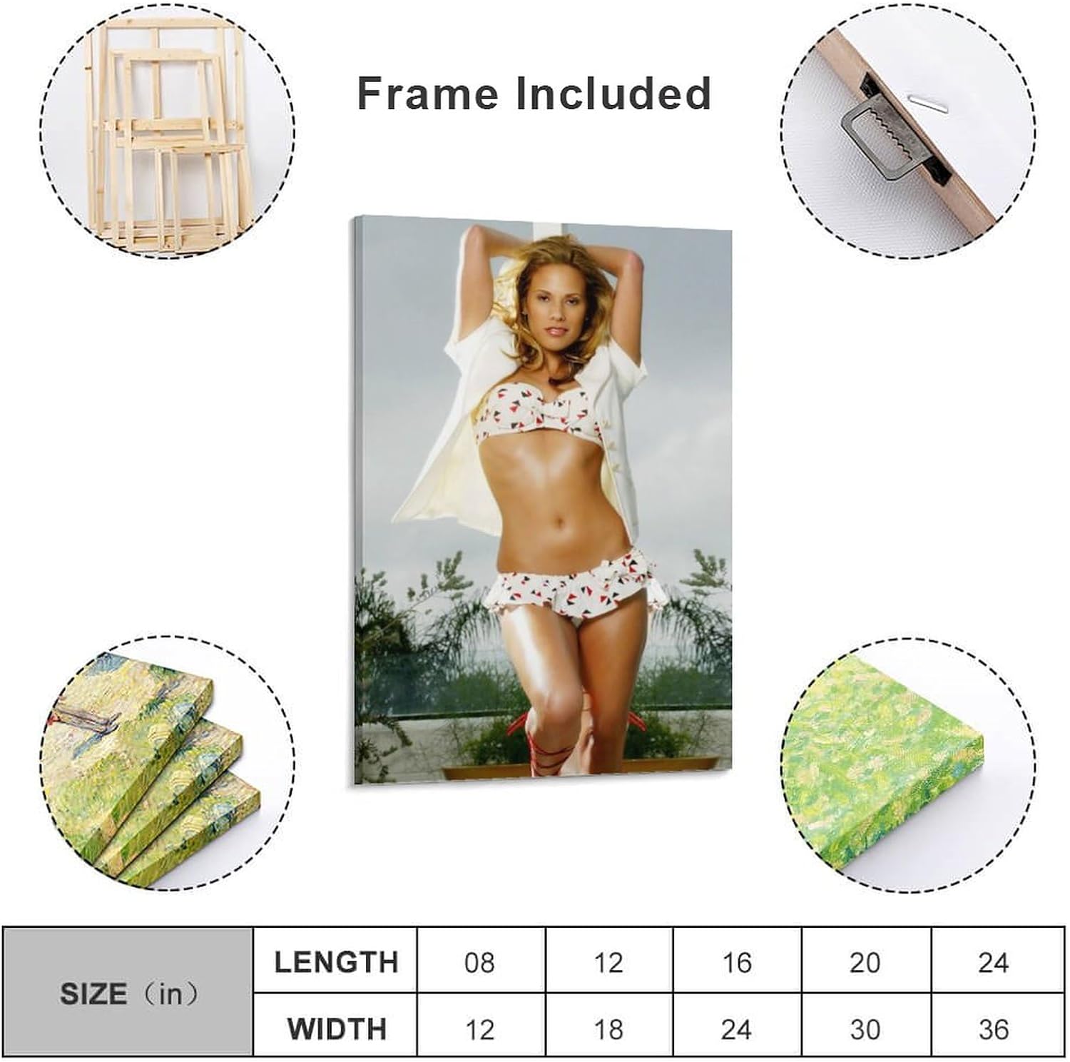 Póster artístico de pared de Bonnie-Jill Laflin, modelo caliente y sexy, impresiones para dormitorio, decoración del hogar, lienzo, pintura,