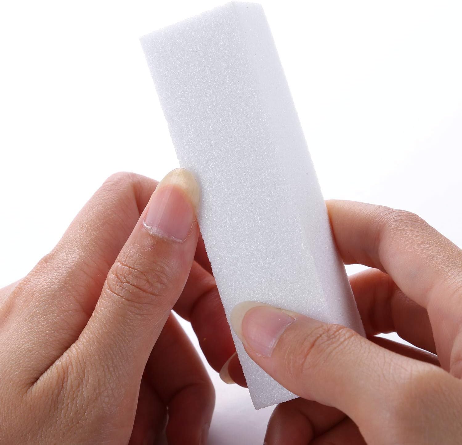 Juego de 18 limas de uñas de grano 100180 y pulidoras de doble cara, limas de uñas ásperas, bloque amortiguador más suave para uñas acrílicas