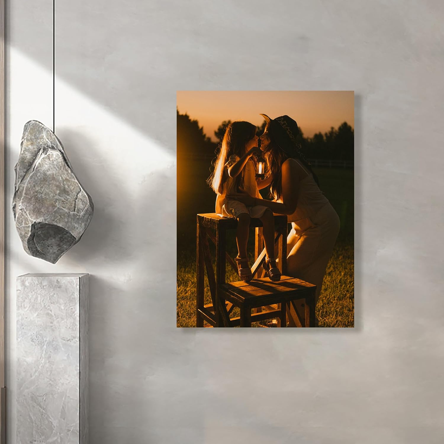 Impresiones en lienzo personalizadas (lienzo enmarcado, 16 x 20 pulgadas), impresión de lienzo personalizada con tu foto, perfecto para decoración