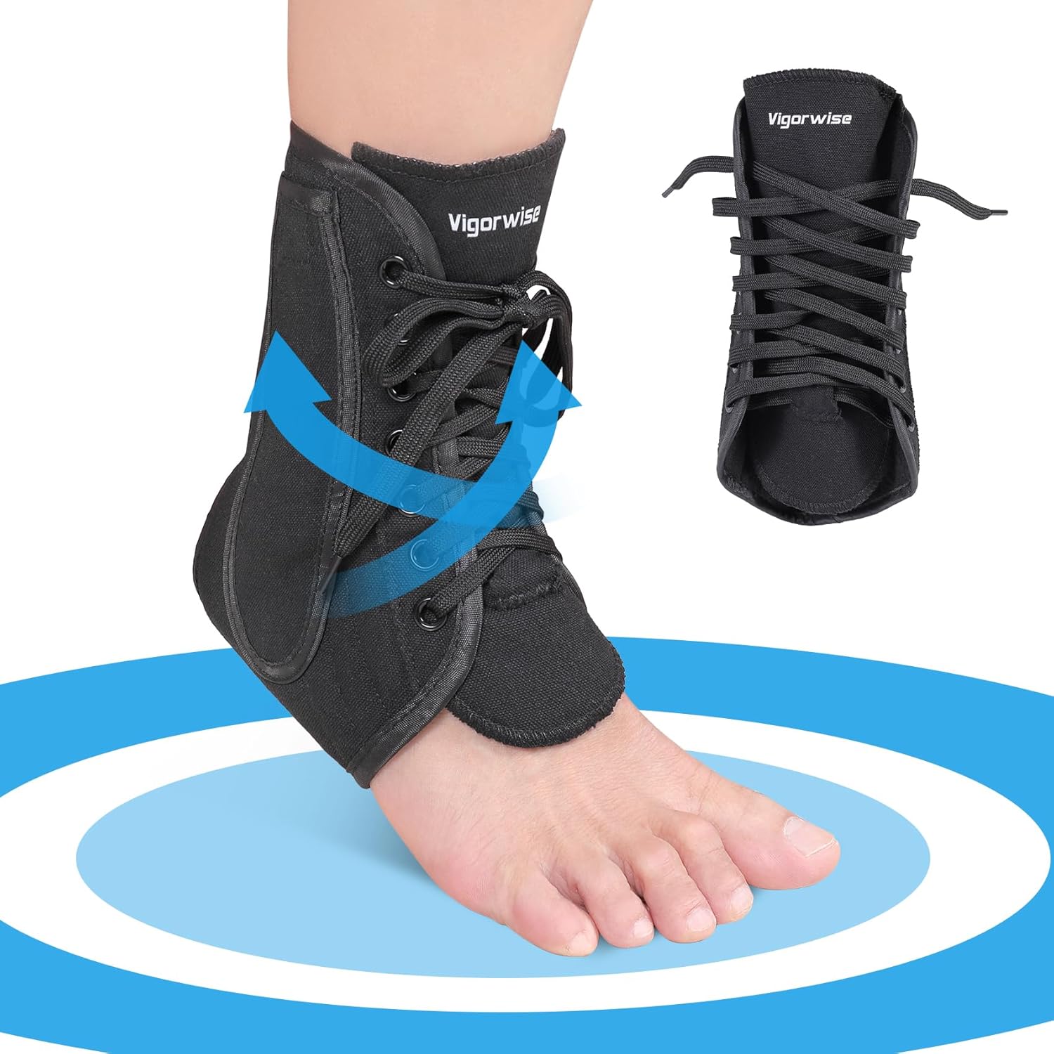 Tobillera con cordones, estabilizador de tobillo para hombres y mujeres, tobillera para esguince de tobillo, soporte para tendón de Aquiles para