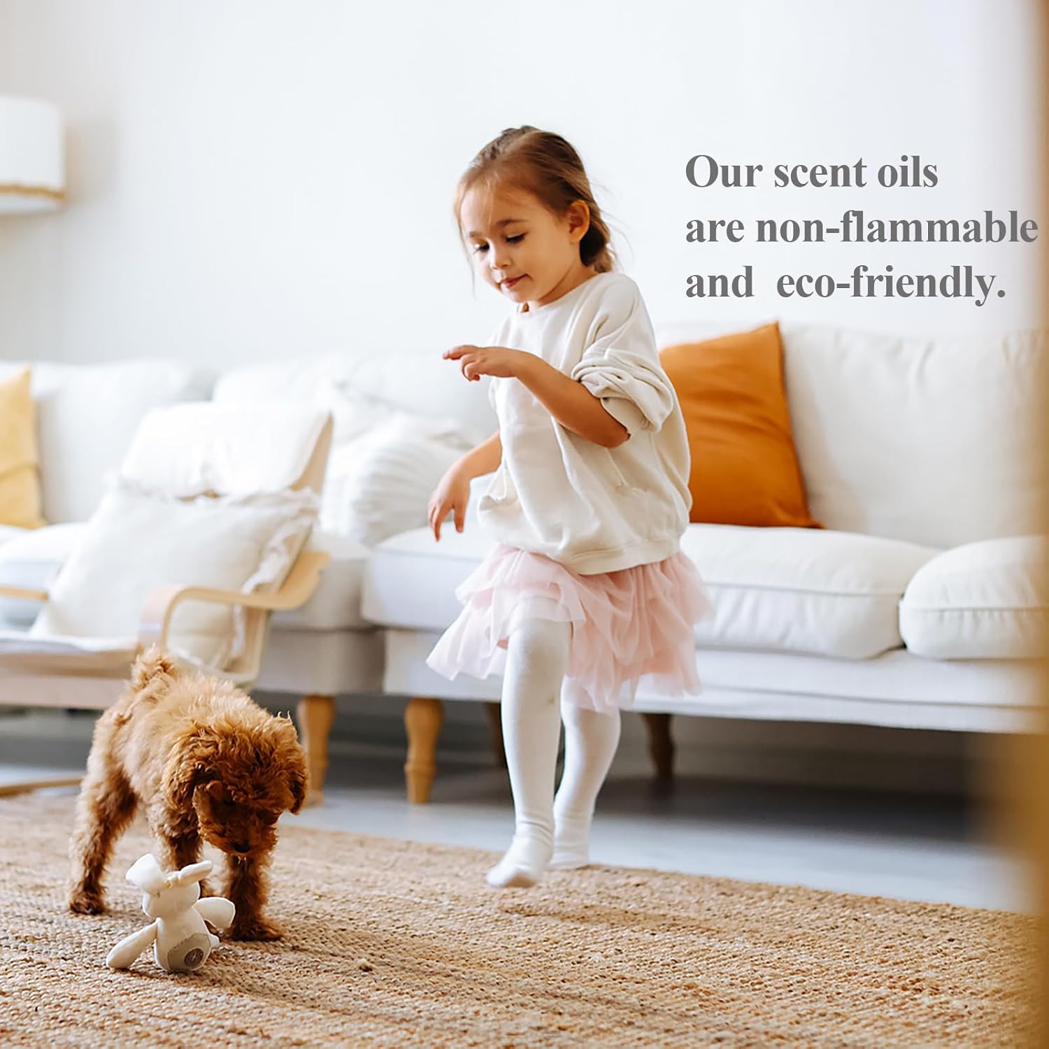 Aceite difusor de colección de hotel, aromas de lujo para el hogar, 3.4 fl oz de sándalo natural, aceites esenciales de serenidad para aire frío,