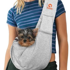 TOMKAS – Transportador para perros pequeños con bolsillo extra para almacenamiento con bolsillo adicional de almacenamiento TOMKAS – Transportador para perros pequeños con bolsillo extra para almacenamiento con bolsillo adicional de almacenamiento