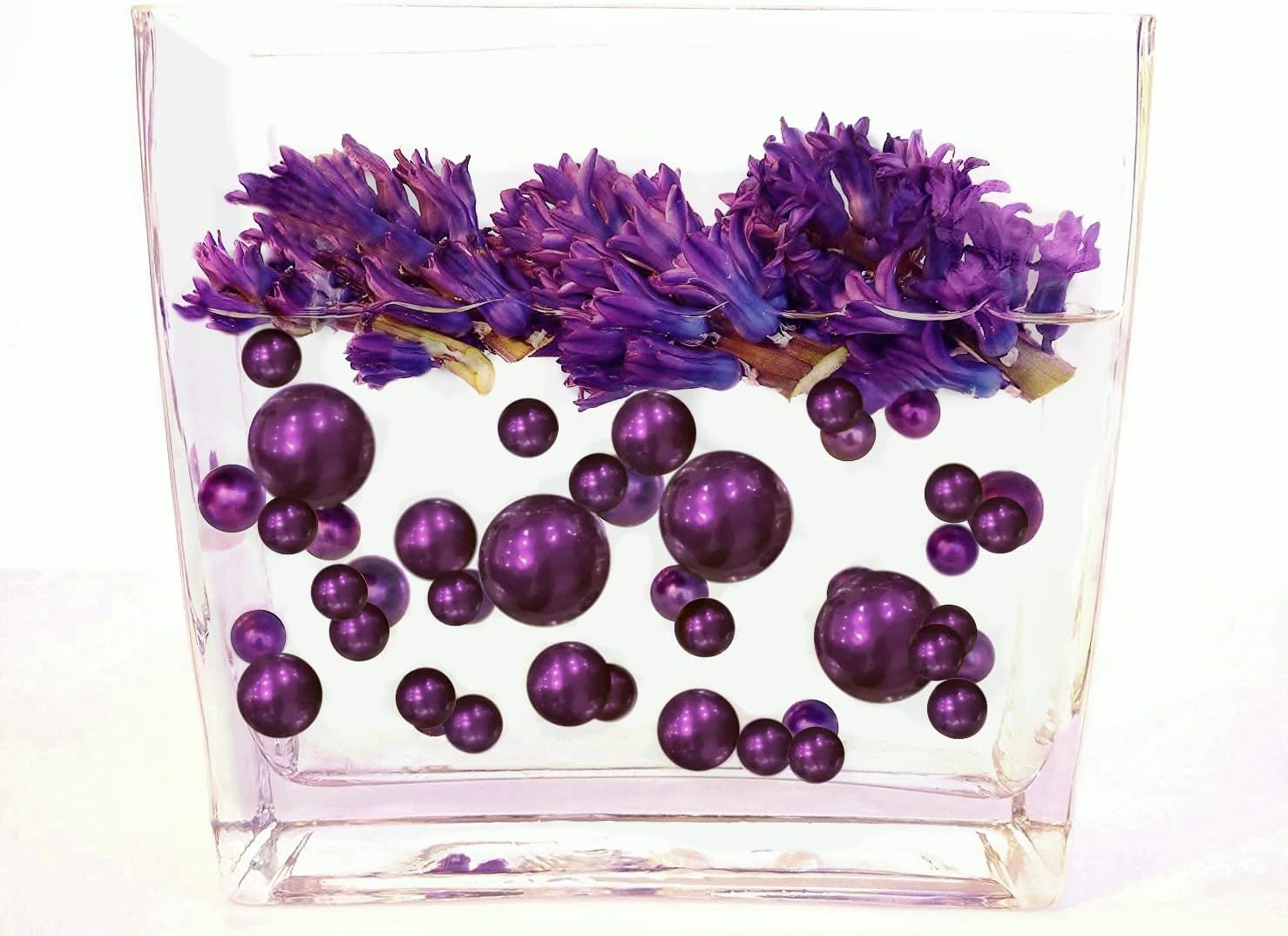 Paquete de perlas sin agujero, tamaños jumbo y variados, decoración para floreros y para dispersarlos en la mesa