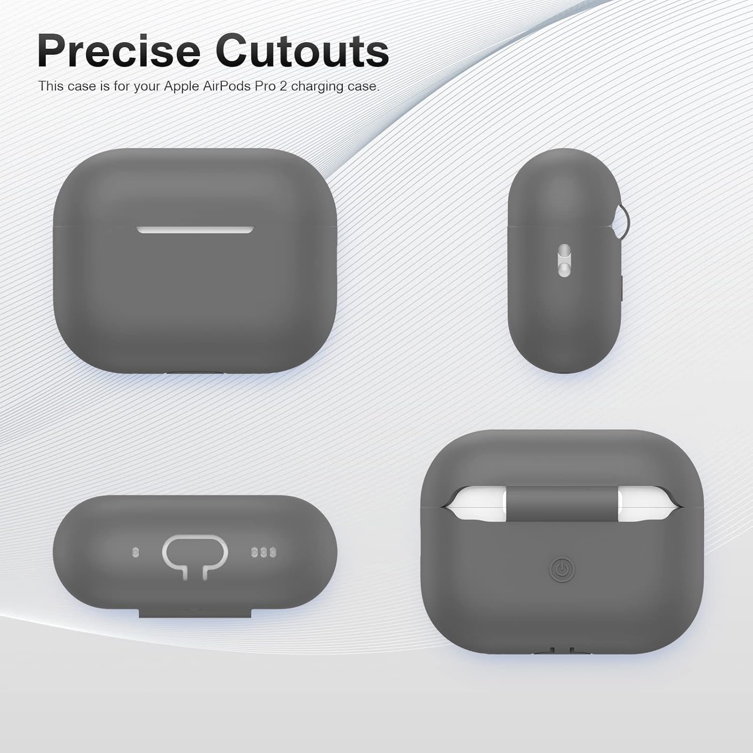 OULUOQI Funda compatible con AirPods Pro 2 20232022, funda protectora de silicona suave que absorbe los golpes, compatible con Apple AirPods Pro de
