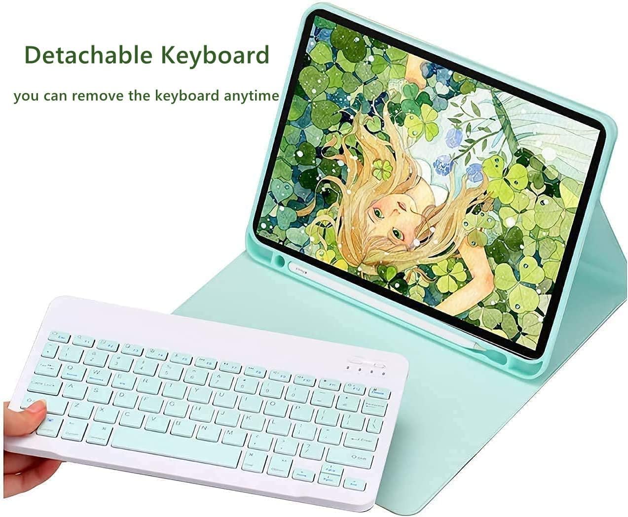Funda para Galaxy Tab S9 FE+ PlusGalaxy Tab S9+ Plus de 12.4 pulgadas 2023 con teclado y mouse, funda magnética desmontable con soporte para S Pen