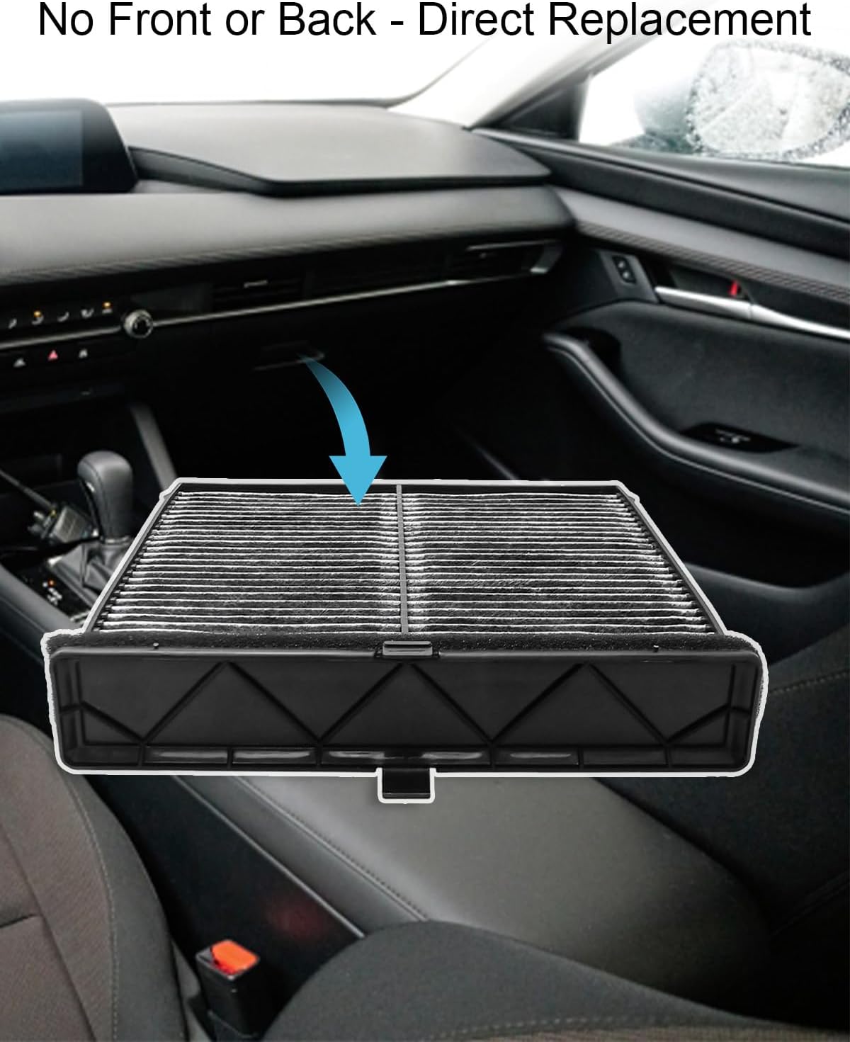 2 filtros de aire de cabina mejorados con carbón activado para Mazda 3 2019-2022 CX-30 2020-2022 CX-50 2023 Reemplazar BDTS61J6X, BDGF-61-J6X,