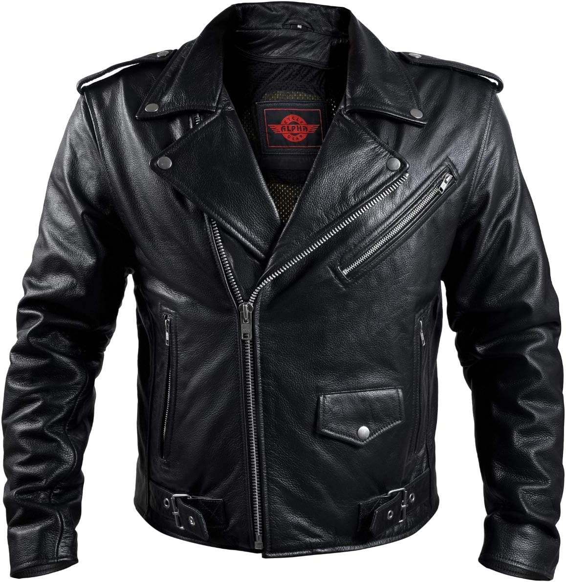 Brando Café Chaqueta de cuero de motociclista con armadura, chaqueta para hombre, chaqueta negra deportiva doble, para andar en motocicleta