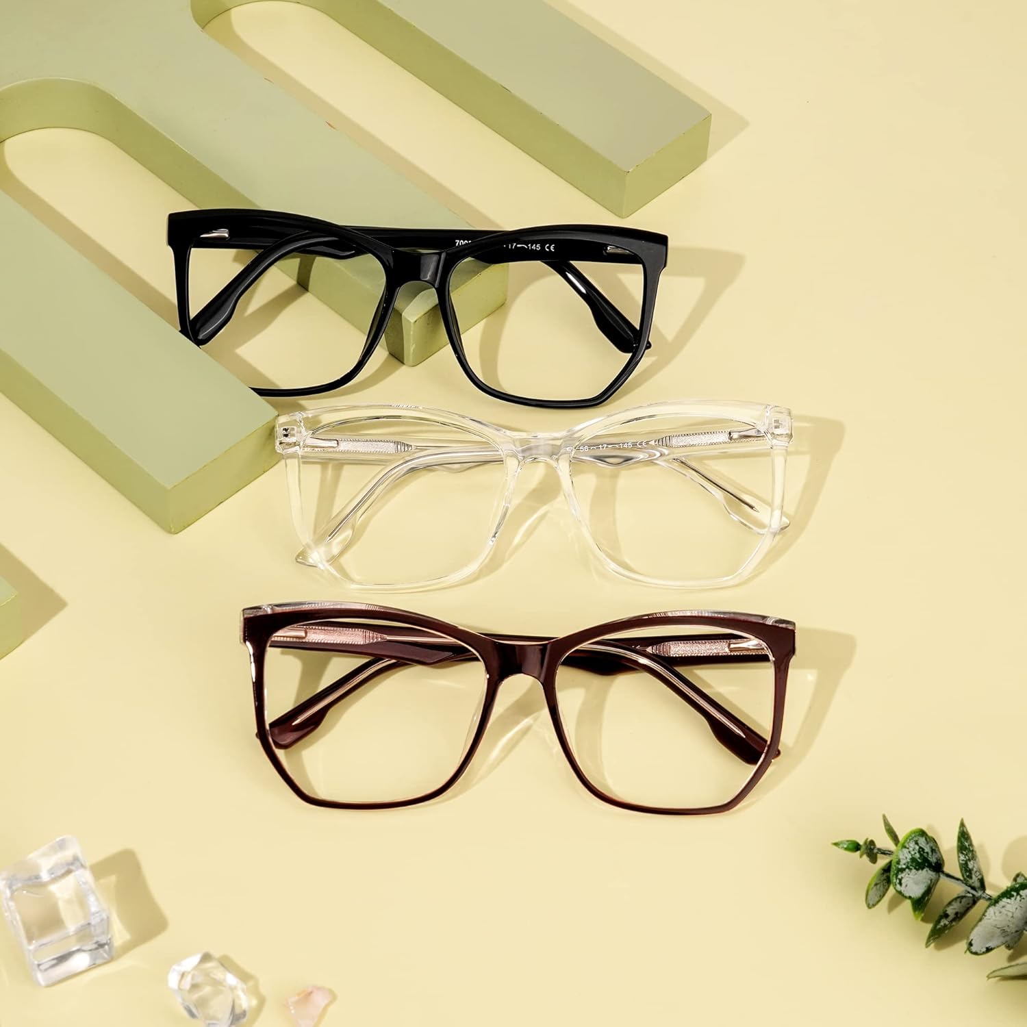 Zeelool Gafas clásicas geométricas con bloqueo de luz azul JGP791781