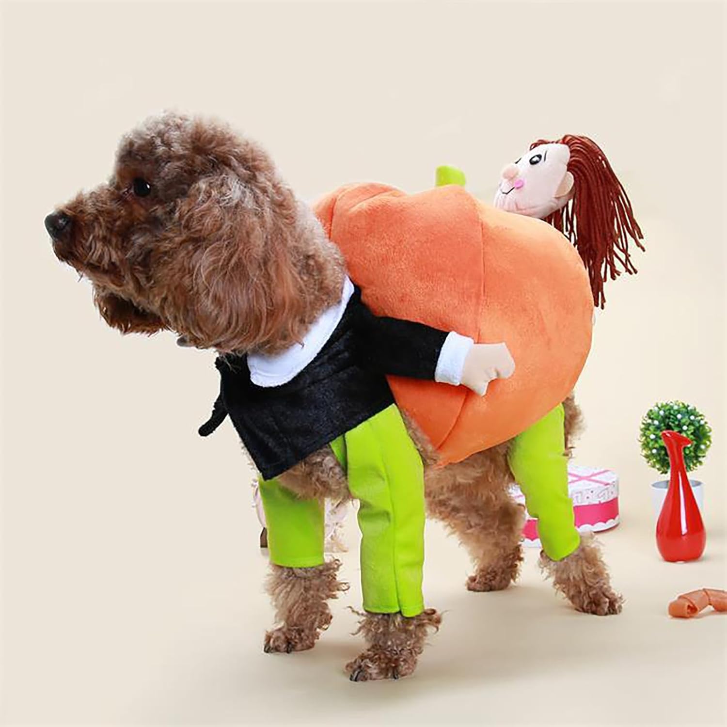 Disfraz de calabaza de Halloween para perro y gato, divertidos disfraces de Halloween para gatos y perros pequeños, disfraz de mascota, perro, gato,