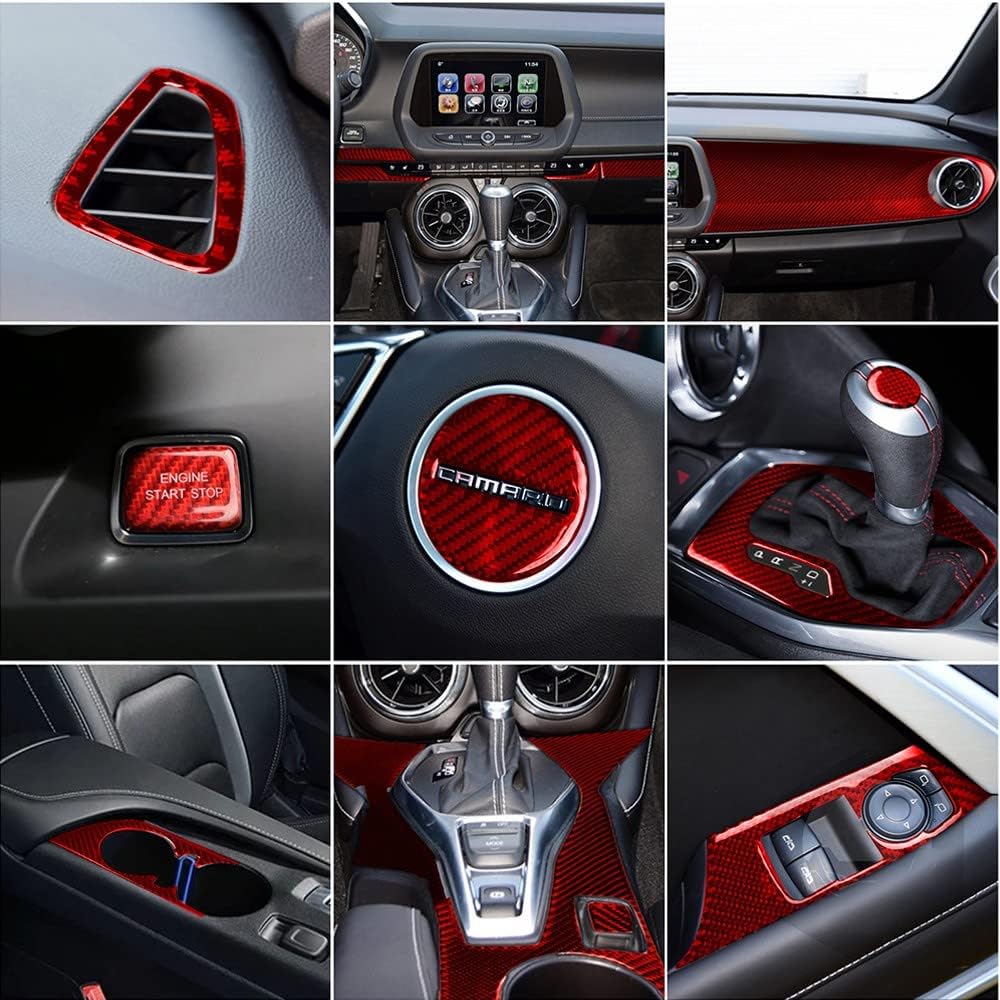 Accesorios interiores personalizados, juego completo de 26 piezas para Chevrolet Camaro 2016 2017 2018 2019 2020 2021 2022 cubierta de consola