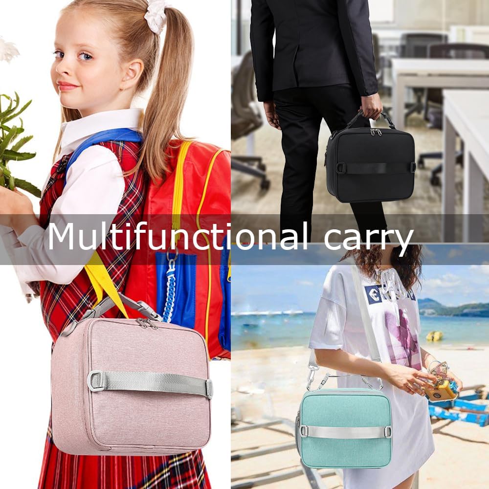 Bolsa de almuerzo para niños, bolsa térmica de almuerzo para niños y niñas, kit de lonchera reutilizable para viajes escolares