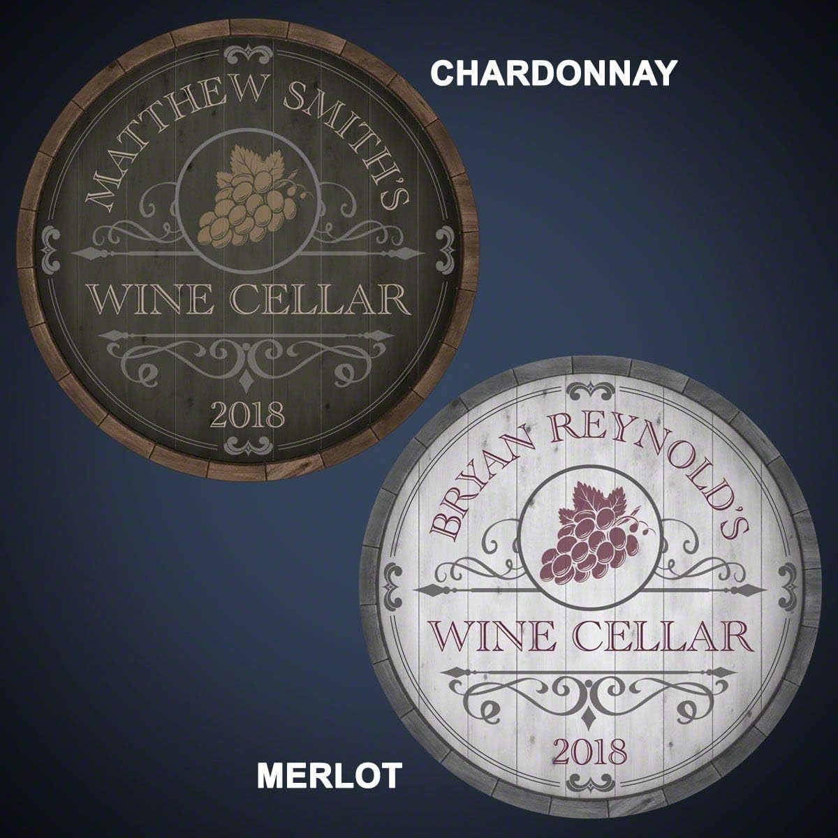 Beauteous Barrel – Letrero personalizado para bodega de vino por HomeWetBar  Gran regalo para los amantes del vino, 15 x 15 pulgadas