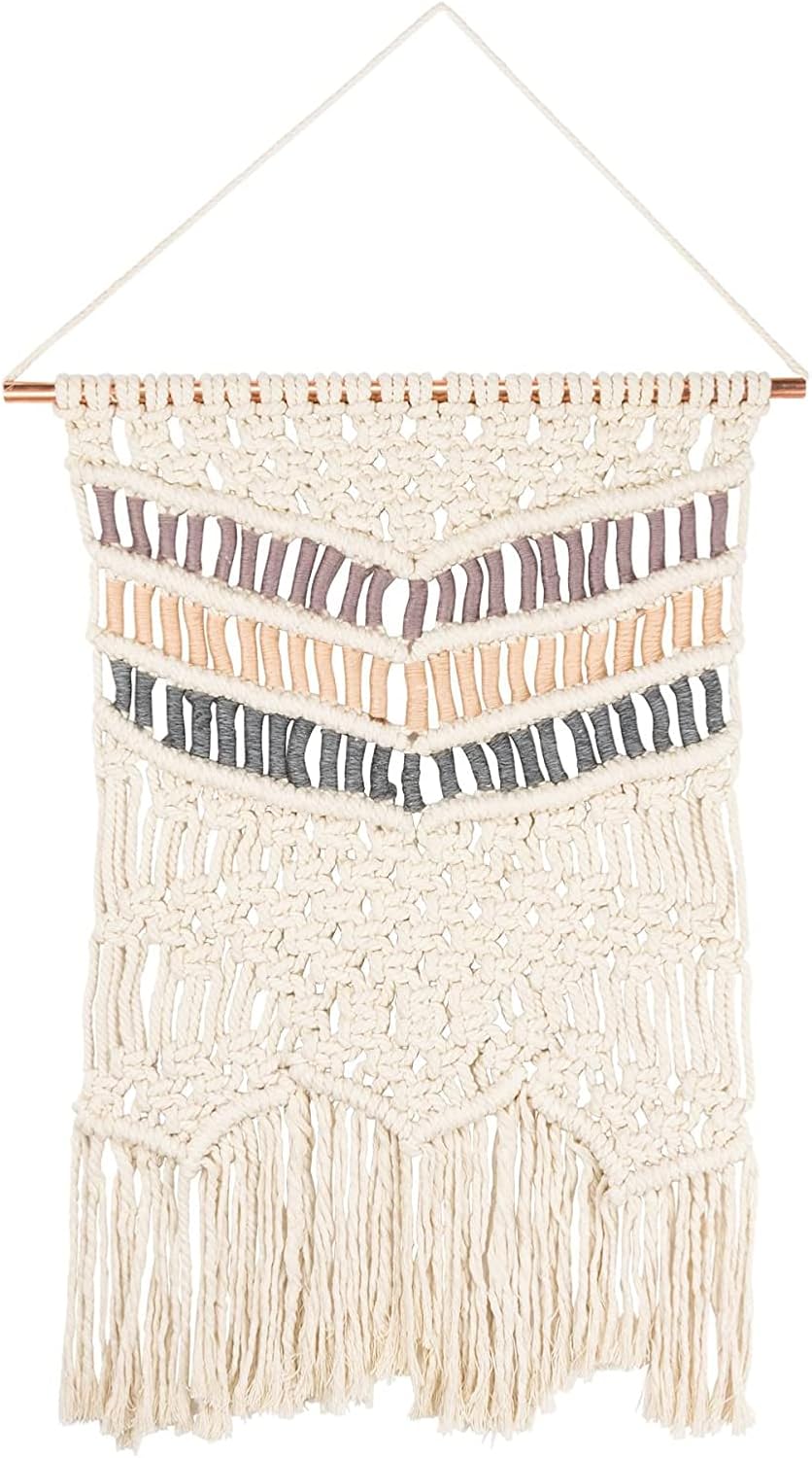 Kathy – Tapiz para colgar en la pared hecho a mano, estilo XL de triple flecha, decoración de pared boho chic para el hogar, apartamento étnico,
