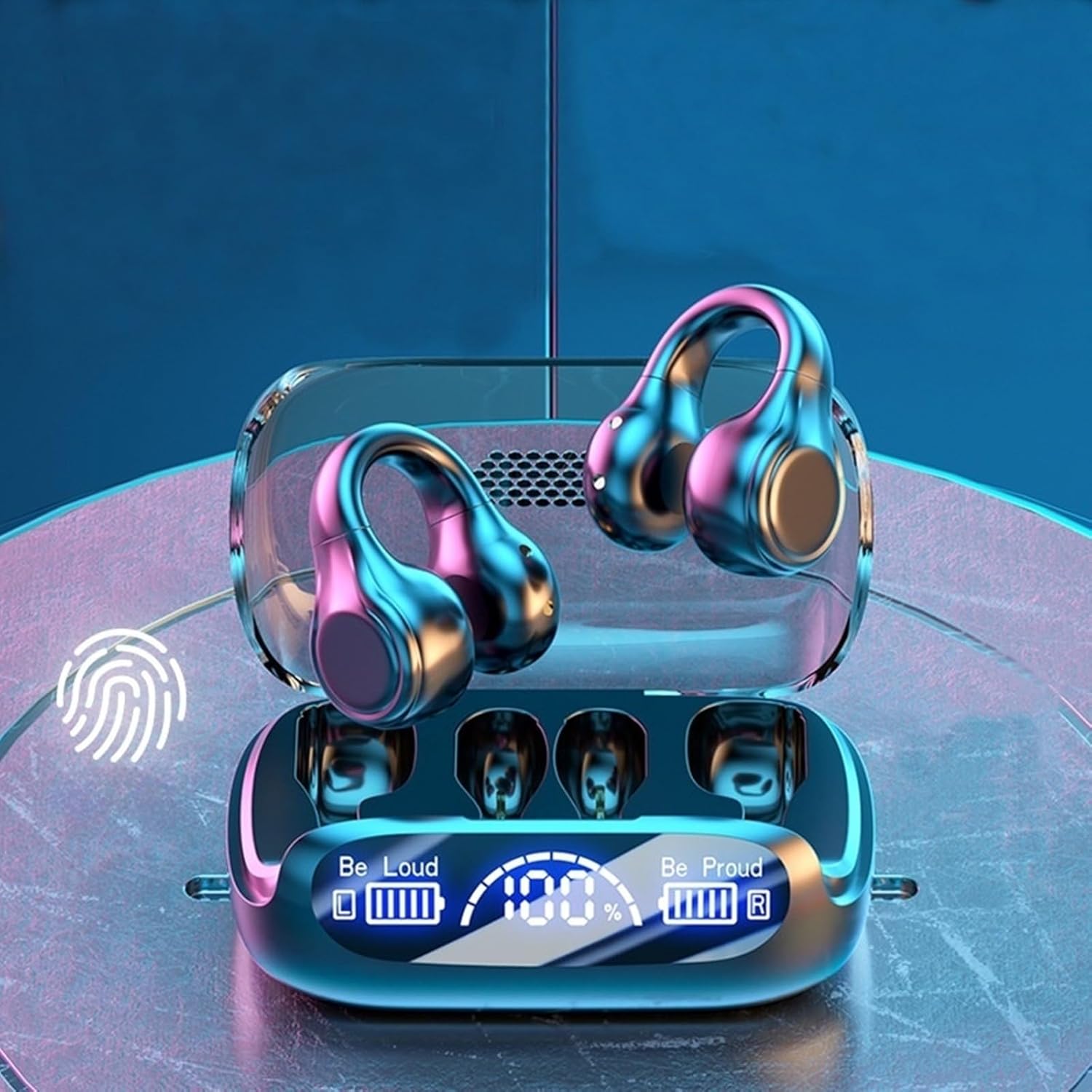 GBSELL Auriculares inalámbricos de conducción con clip para la oreja, Bluetooth 5.3, impermeables, para correr, deportes, ciclismo, conducción