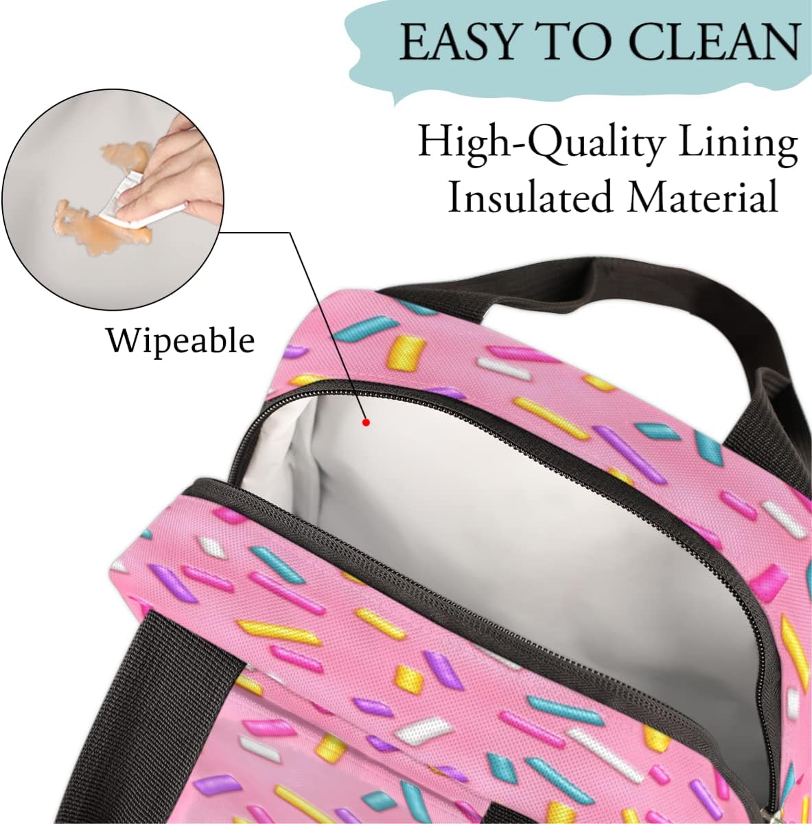 Bolsas de almuerzo para mujeres y hombres, lonchera con aislamiento de dulces, rosquillas, caramelos, reutilizable, bolsa de almuerzo para niñas,
