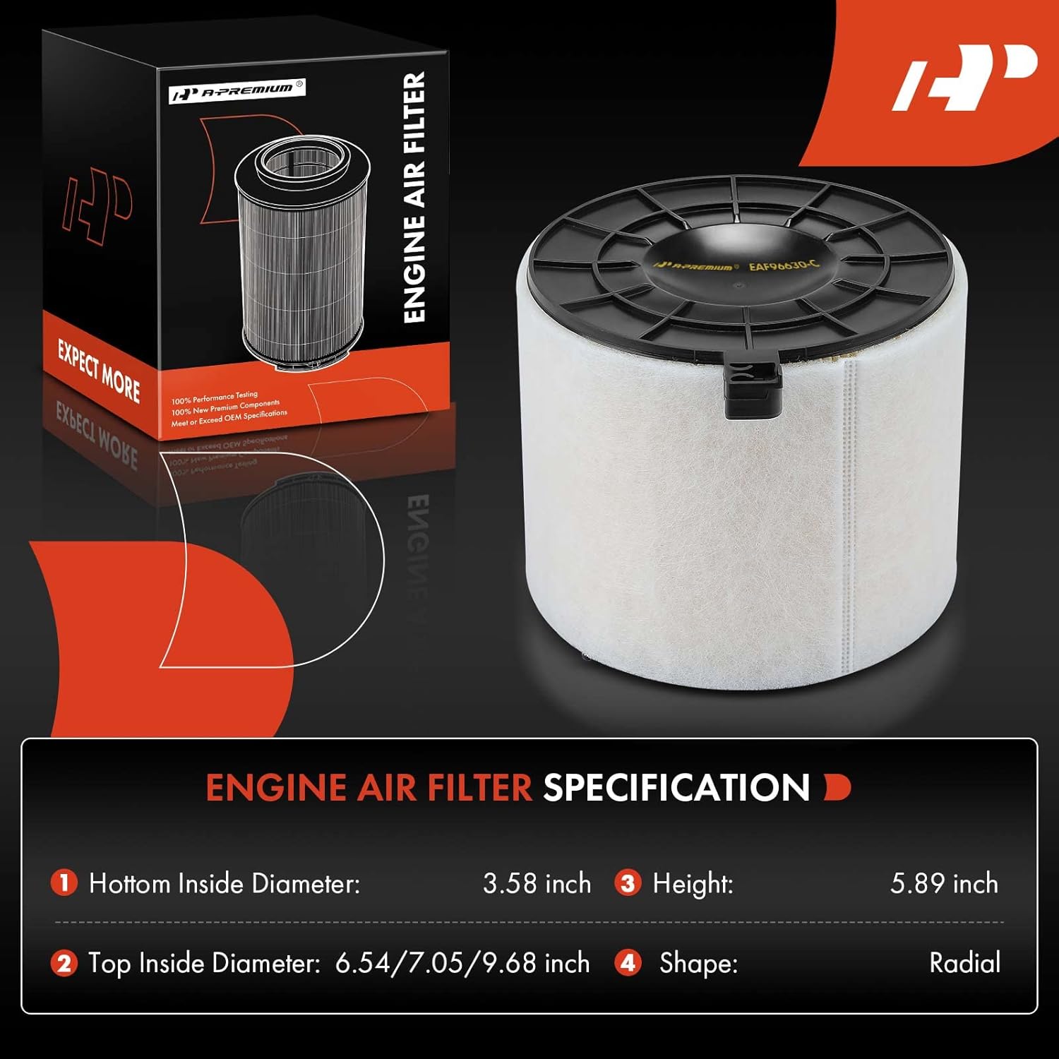 A-Premium Filtro de aire de motor compatible con Audi RS5RS5 SportbackSQ5 Sportback 2021-2023, S4S5 2019-2023, S5 Sportback 2018-2023, SQ5