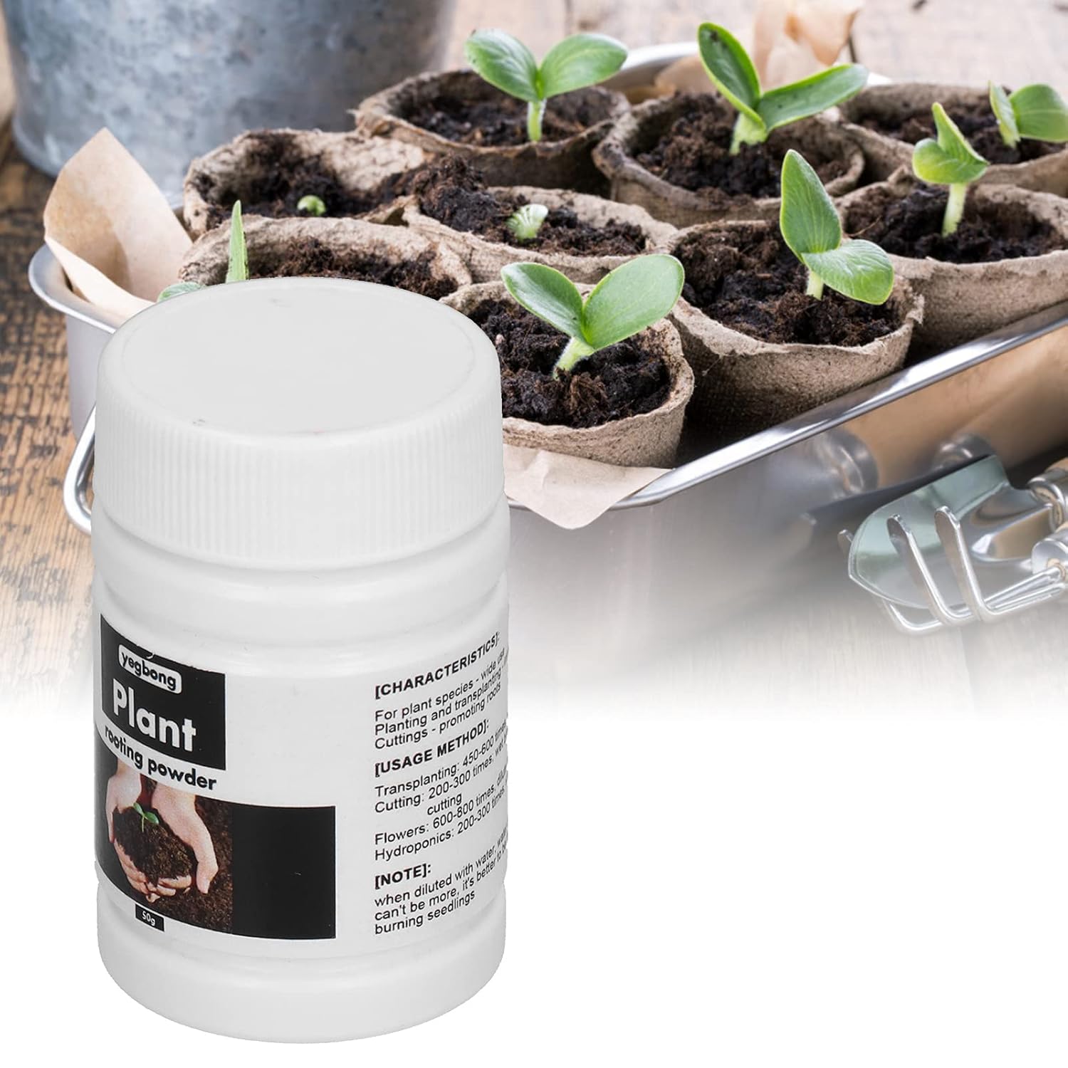 Polvo de enraizamiento de árboles frutales para trasplante de plantas Fertilizante de raíces capilares Polvo de raíz capilar para plantas de