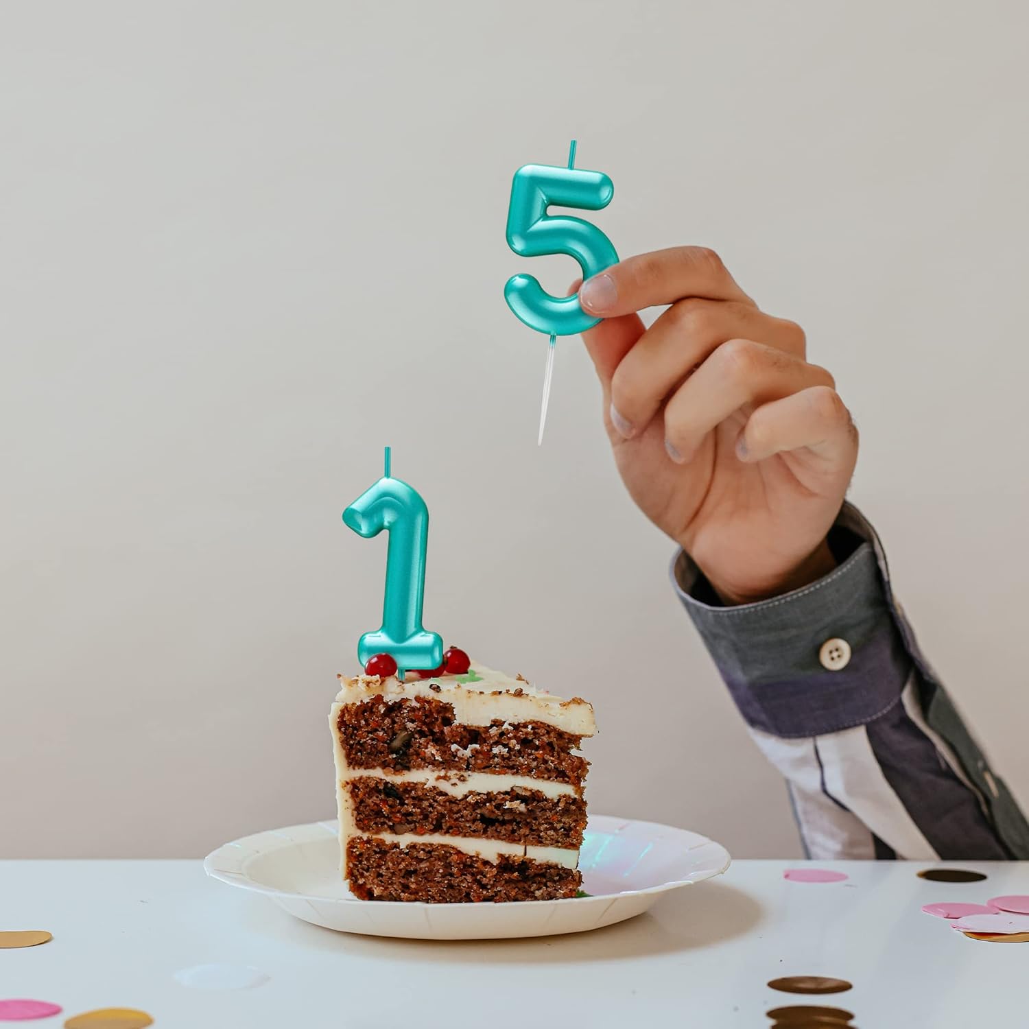 Vela azul número 10 feliz cumpleaños número 3D velas para cumpleaños pastel decoración fiesta boda aniversario celebración suministros