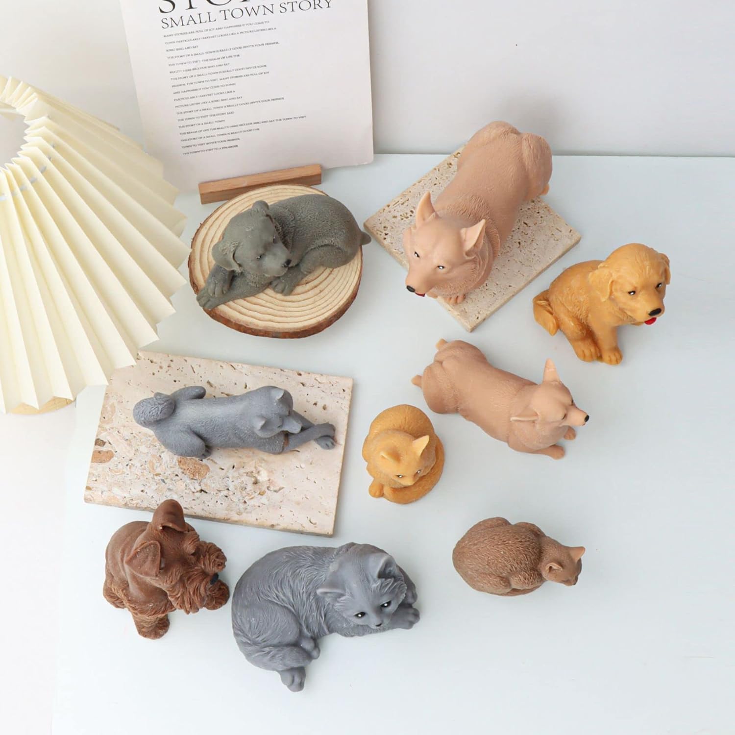 Xidmold Molde de silicona para velas de gato 3D, molde de jabón de animales para chocolate, dulces, decoración de pasteles, vela de cera de soja,
