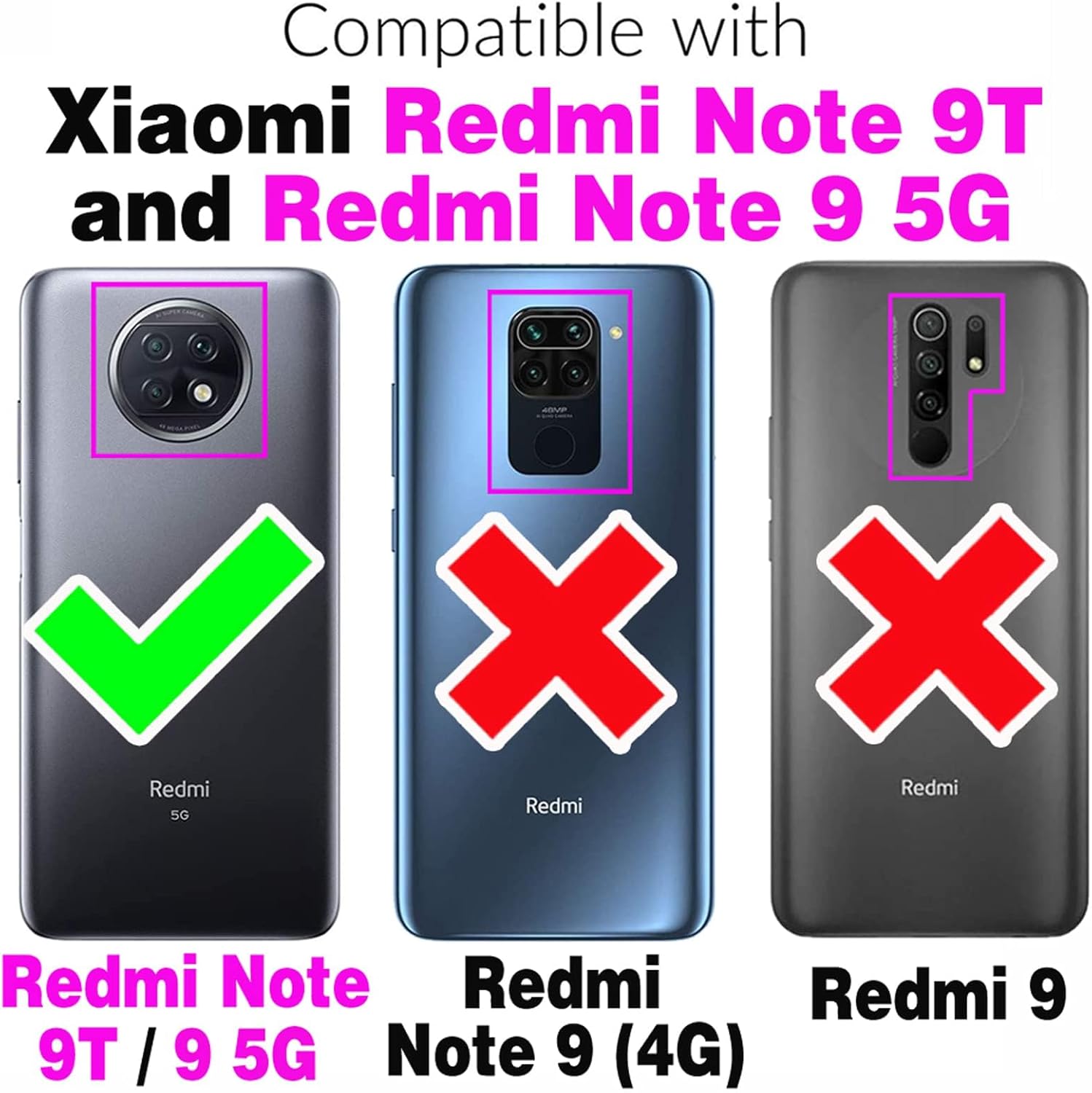 Asuwish Funda de teléfono para Xiaomi Redmi Note 9T9 5G con protector de pantalla de vidrio templado y soporte delgado híbrido resistente resistente