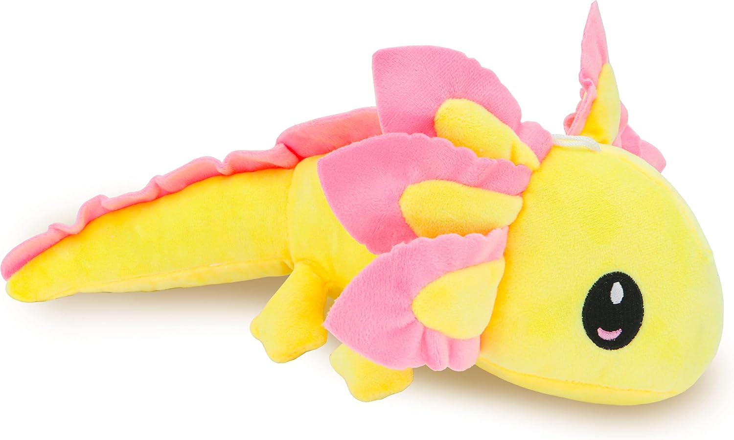 Juguete de peluche de ajolotl, suave y lindo animal de peluche de ajolote de salamandra, regalo para niños y niñas (amarillo)