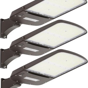 Paquete de 3 luces LED de estacionamiento conmutables de 240 W300 W, iluminación de calle LED de 150 LMW con fotocélula del anochecer al amanecer Paquete de 3 luces LED de estacionamiento conmutables de 240 W300 W, iluminación de calle LED de 150 LMW con fotocélula del anochecer al amanecer