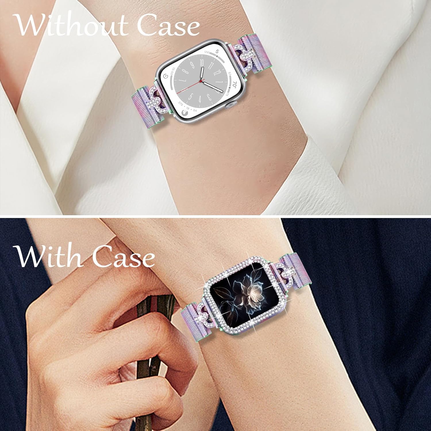 JOYOZY Correa magnética compatible con Apple Watch Band de 1.496 pulgadas, 1.575 pulgadas, 1.614 pulgadas, 1.654 pulgadas, 1.732 pulgadas, correa