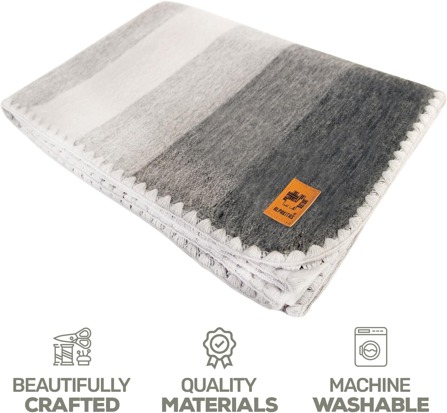 Manta de lana de alpaca  Manta para cama  Mantas de alpaca  El mejor regalo y manta cálida, ligera, para sofá o campamento  Manta al aire libre, 64