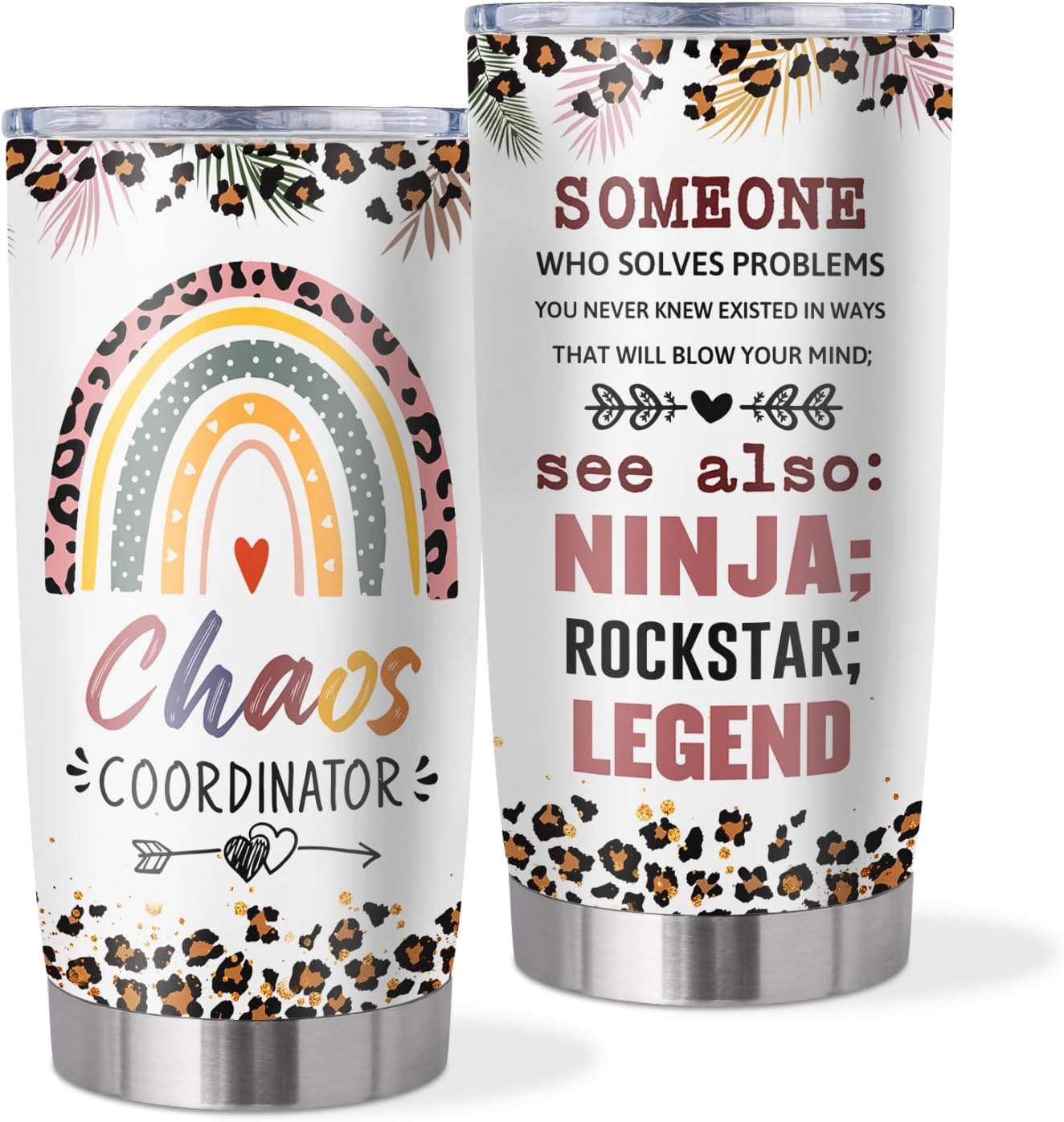 Coolertaste Chaos Coordinator Gifts Chaos Coordinator, vaso de 20 onzas, ideas de regalo de agradecimiento al personal, regalos de agradecimiento