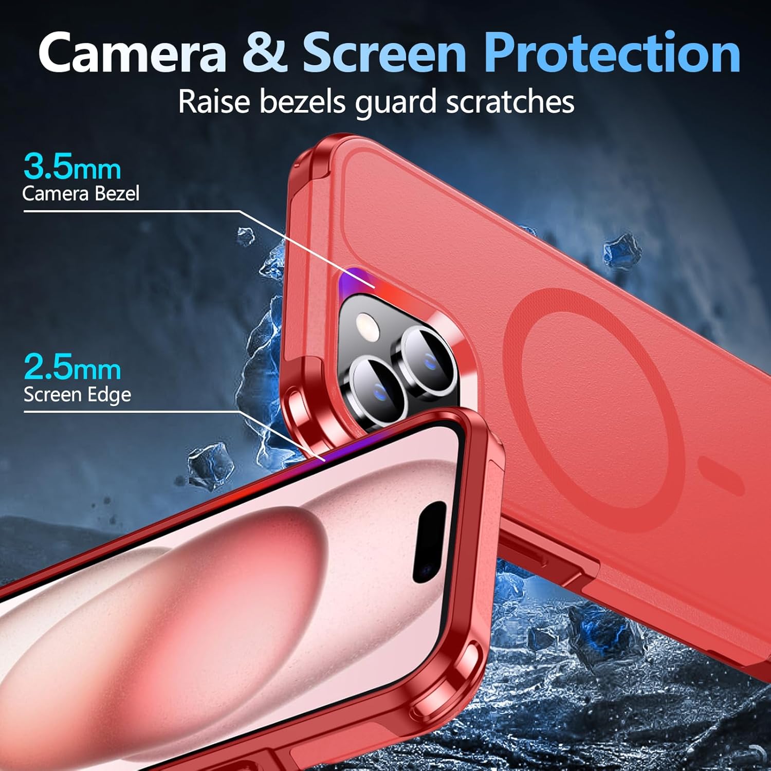 MOZOTER Funda diseñada para i 1 Pro con magnético, rojo