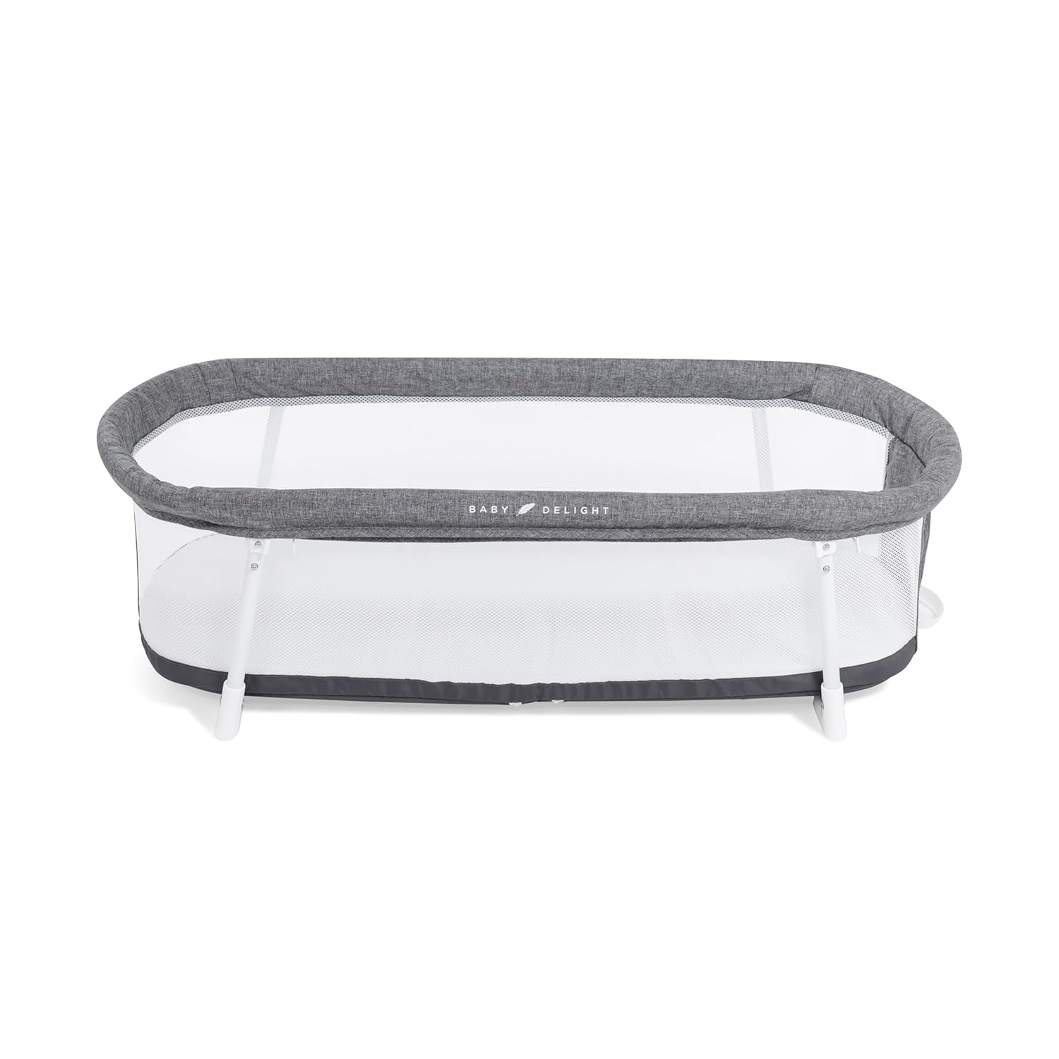 Baby Delight Cuna Snuggle Nest, cama portátil para bebés de 0 a 5 meses, tweed carbón