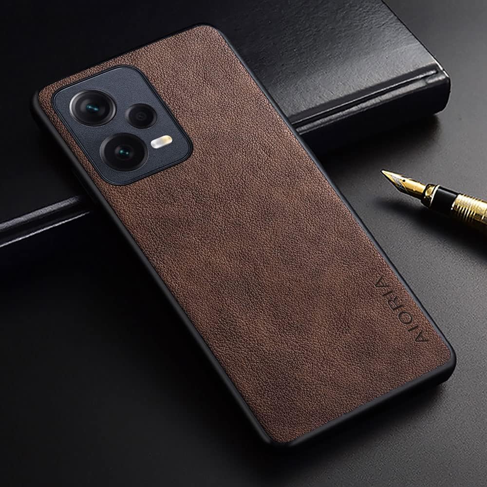 AIORIA Funda protectora completa para Xiaomi Redmi Note 12 Pro 5G, funda de cuero premium para teléfono con diseño retro para Redmi Note 12 Pro 5G