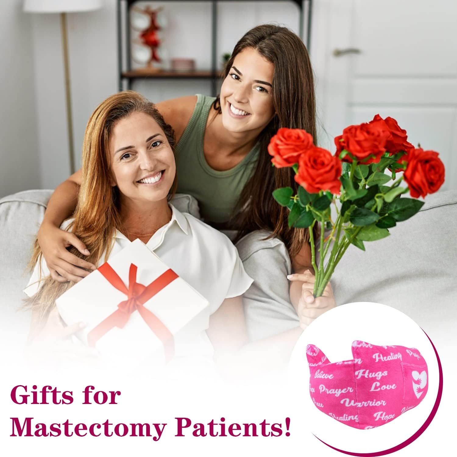 Almohada de mastectomía  Almohada poscirugía, regalos de cáncer de mama para mujeres después de la cirugía almohada para reducción de senos