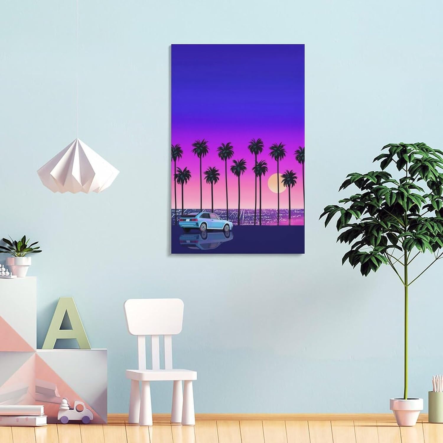 Pintura de paisaje retro moderna estilo pop Nagai Hiroshi Home Bar decoración de pared (2) pósteres e impresiones de pintura en lienzo para