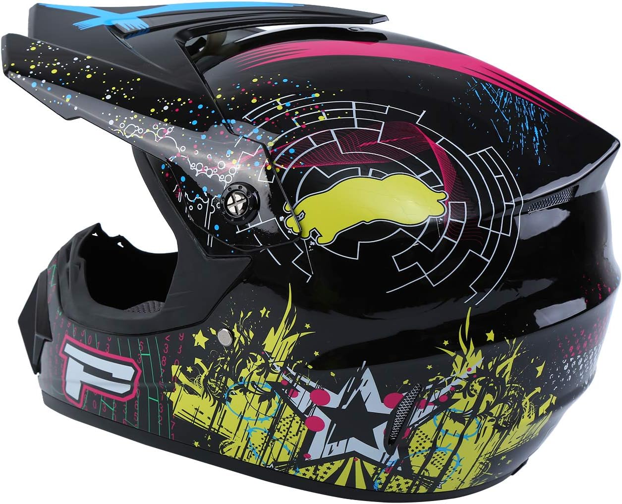 DOT – Casco todoterreno para adultos, casco de motocross, motocross, ATV, motocicleta, guantes de casco compatibles con FMVSS 218