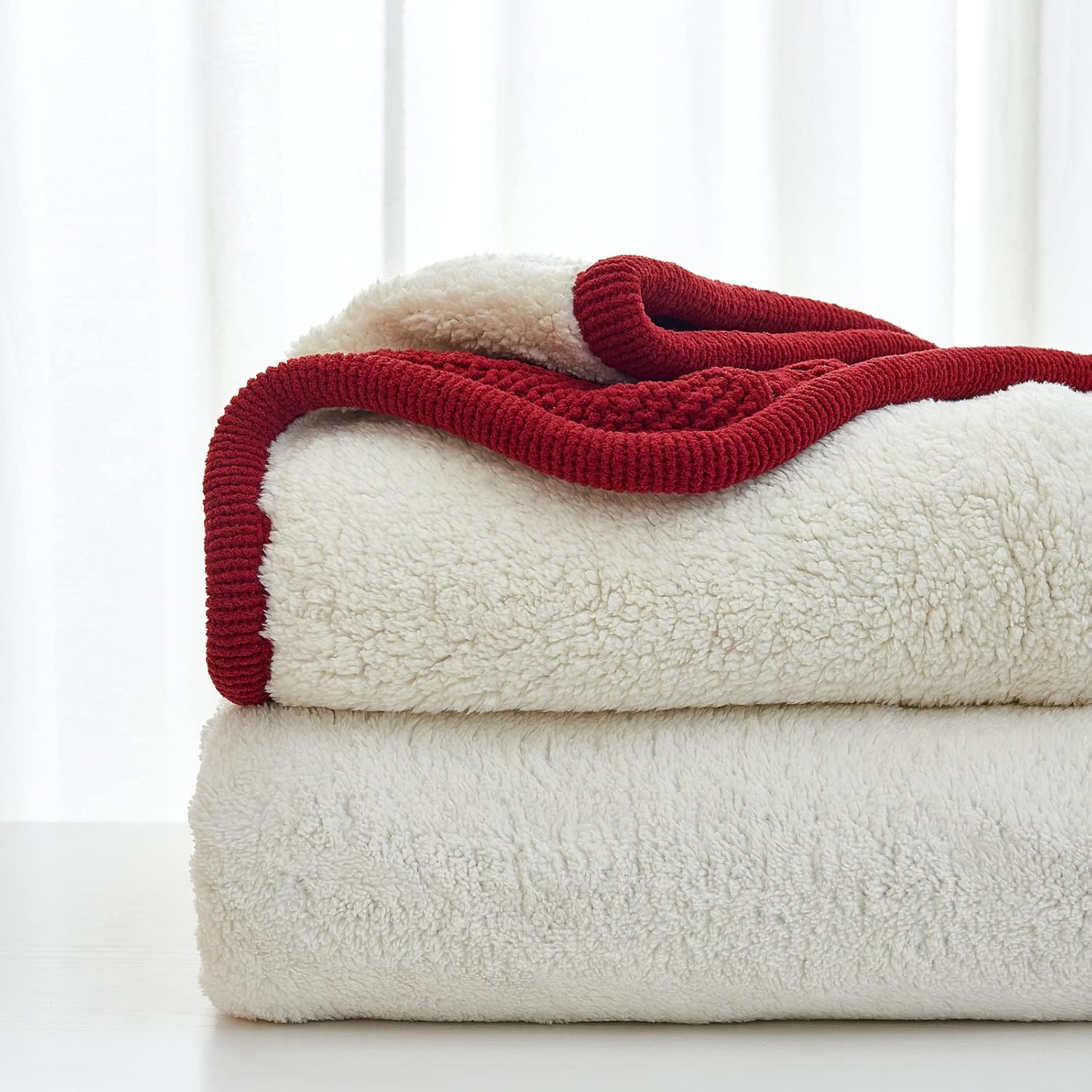 Longhui bedding Manta de punto trenzado de chenilla, gruesa, suave, grande, acogedora manta de vellón tejida para sofá, cama, grande, 51 x 63